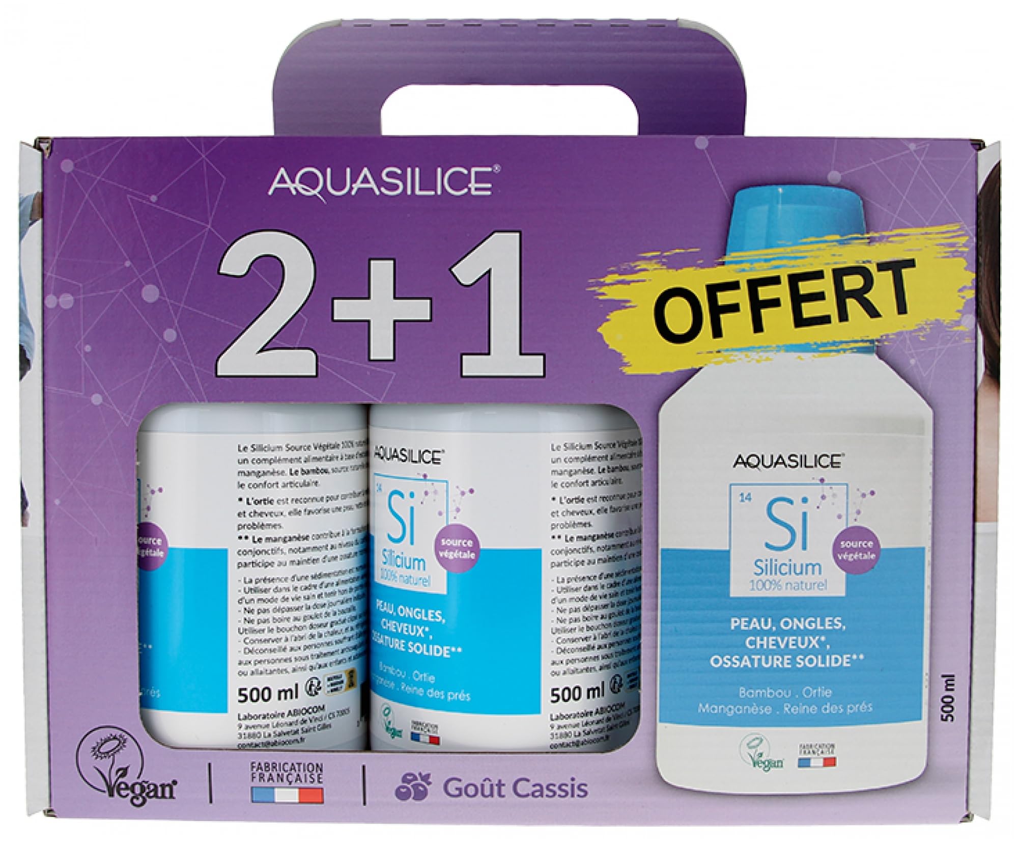 Coffret Silicium Source Végétale - 3x 500 ml