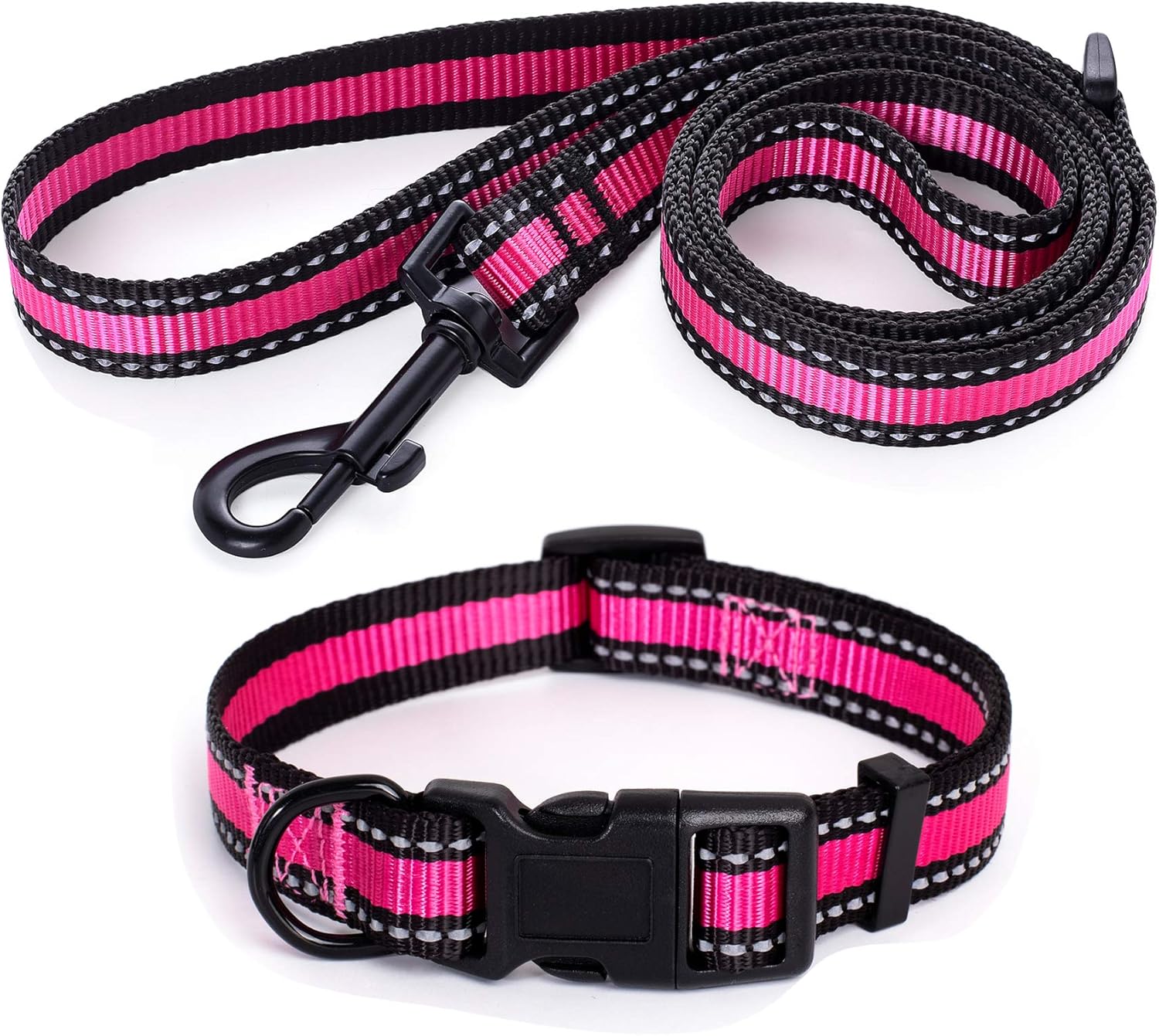 Mile High Life Reflective Dog Collar Leash Set Small Dog Collar Leash Set
