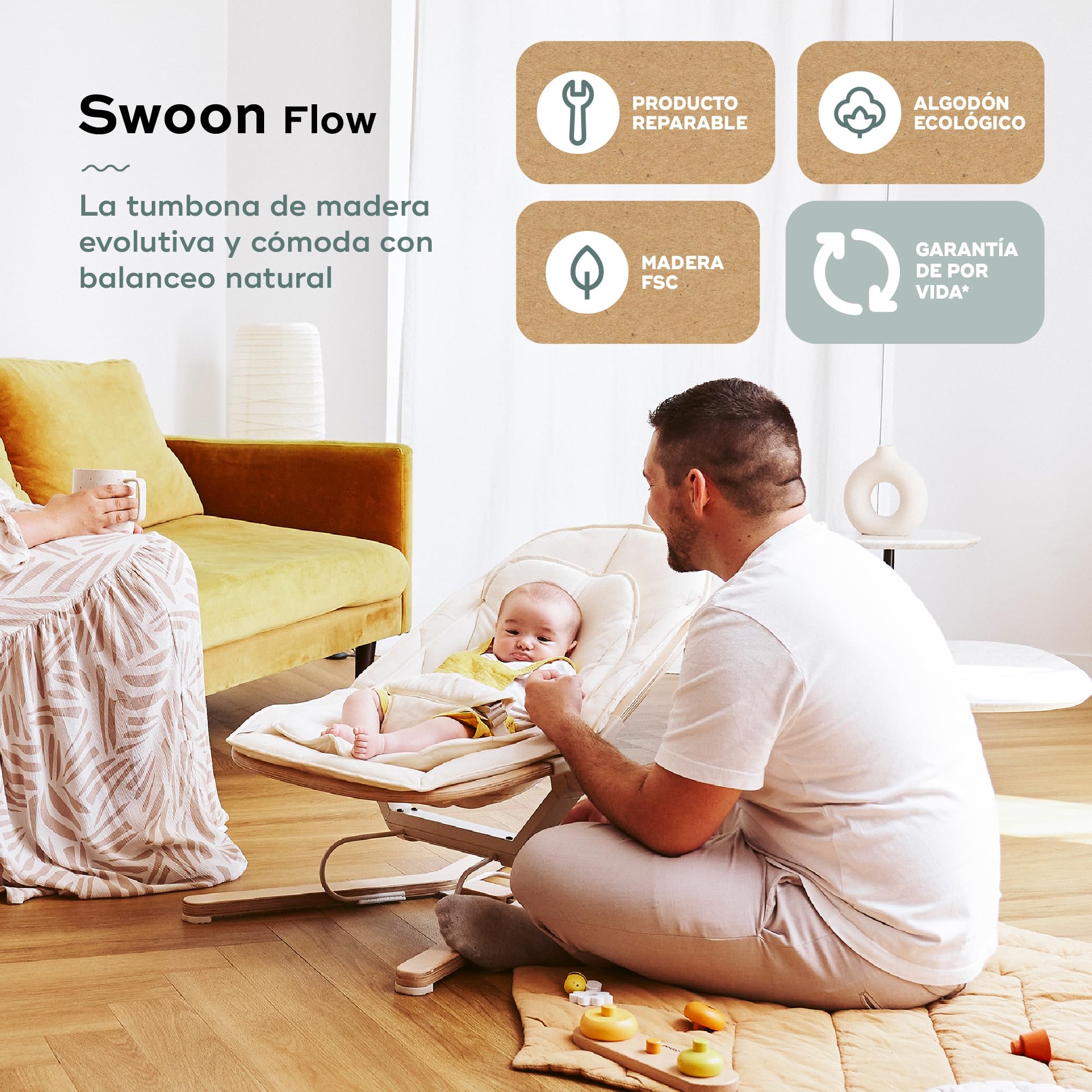 Babymoov Swoon Flow - Hamaca para bebé