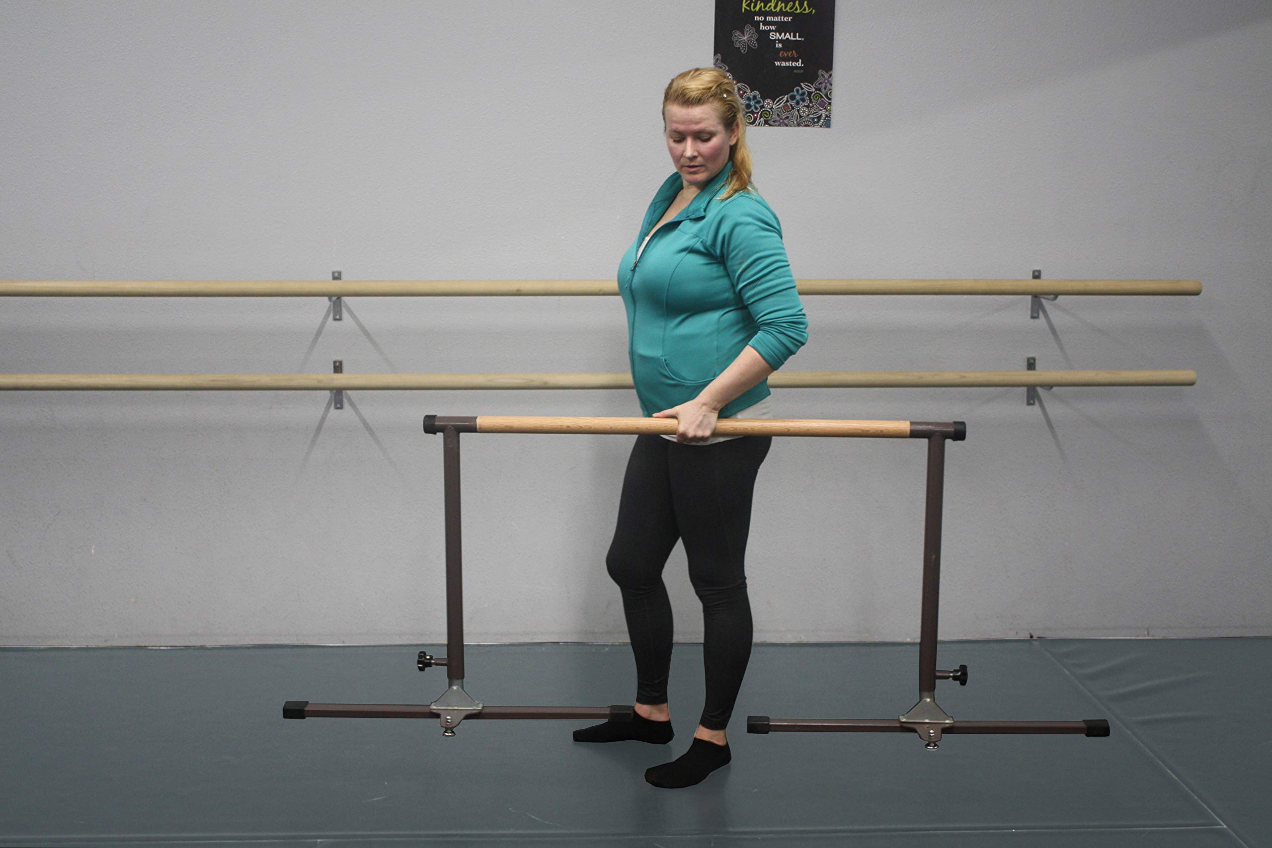 BananaBarre Ballet Barre, Pilates Barre, 4 ft x 1.5" Diameter Oak