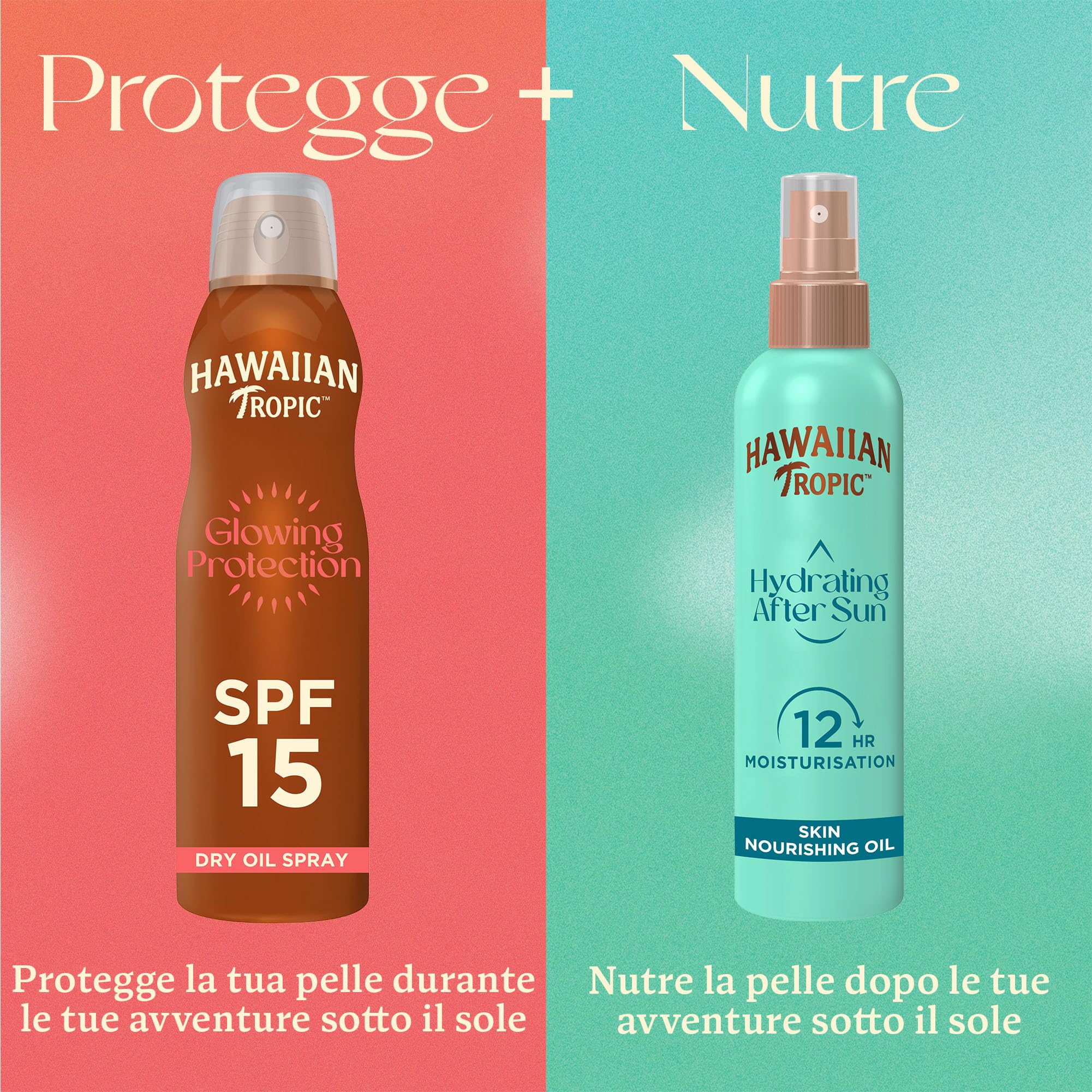 Hawaiian Tropic Olio Secco Spray Nebulizzante Protettivo, Resistente all'Acqua con Protezione Solare SPF 15 UVA e UVB, Profumo Tropicale con Ingredienti Botanici delle Hawaii, 177 ml