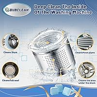 Vista 4 de 24 pack Washing Machine Cleaner Descaler, Deep Cleaning Tablets for Front Loader, Top Load & HE Washer, Septic Safe Odor & Water Buildup Removal