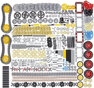 854pcs Technic Parts and Pieces Set: Gears, Axles, Pins, Connectors, Differential, Tracks, Shock Absorbers, etc. Compatible with Major Brands. Toy Building Block for MOC Technical Accessories kit.