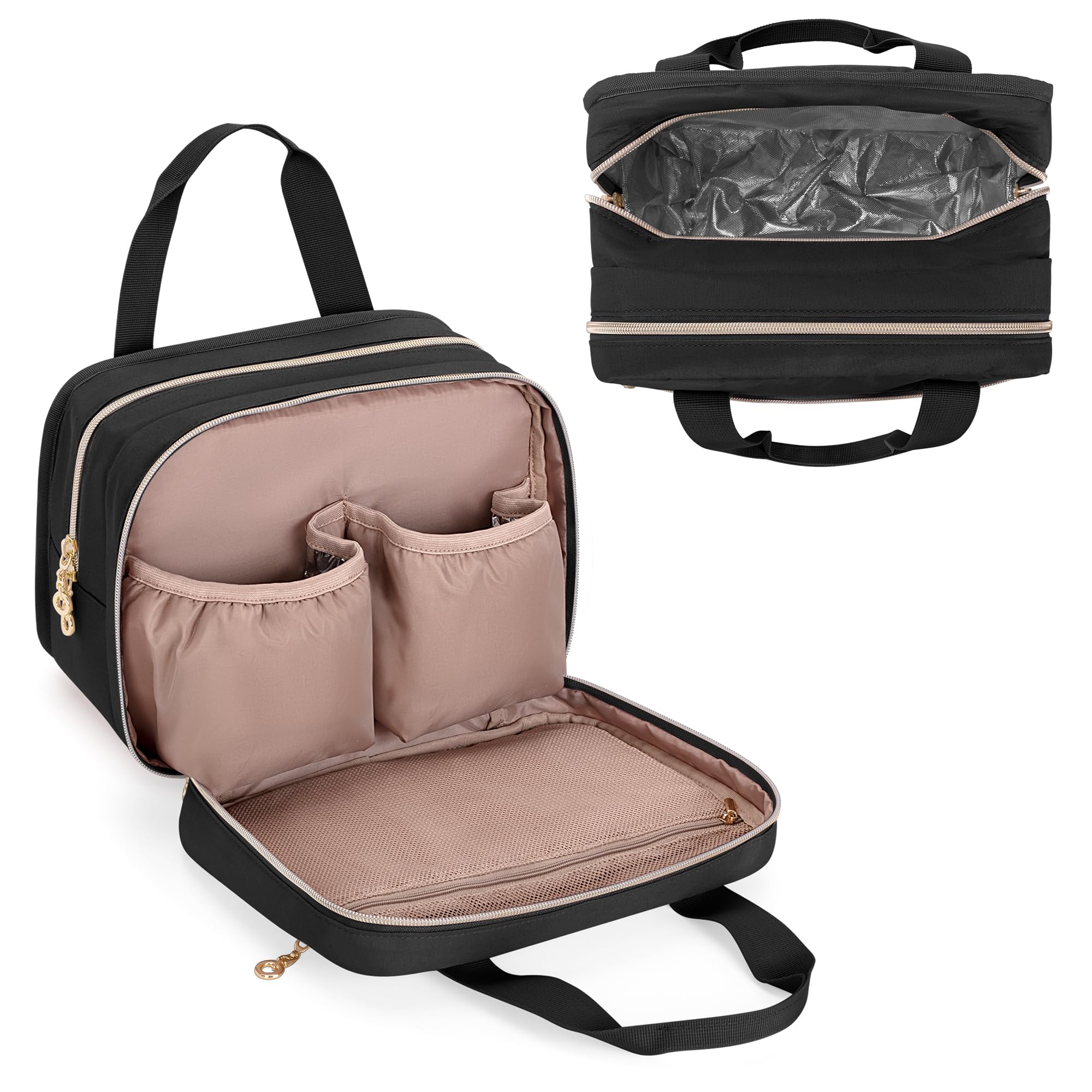 Damero Tragbare Muttermilchbeutel kompatibel mit Elvie, Willow und Momcozy Milchpumpe, Multifunktionell Muttermilch Kühltasche für Stillende Mütter, Milchbeutel für Muttermilch, Schwarz