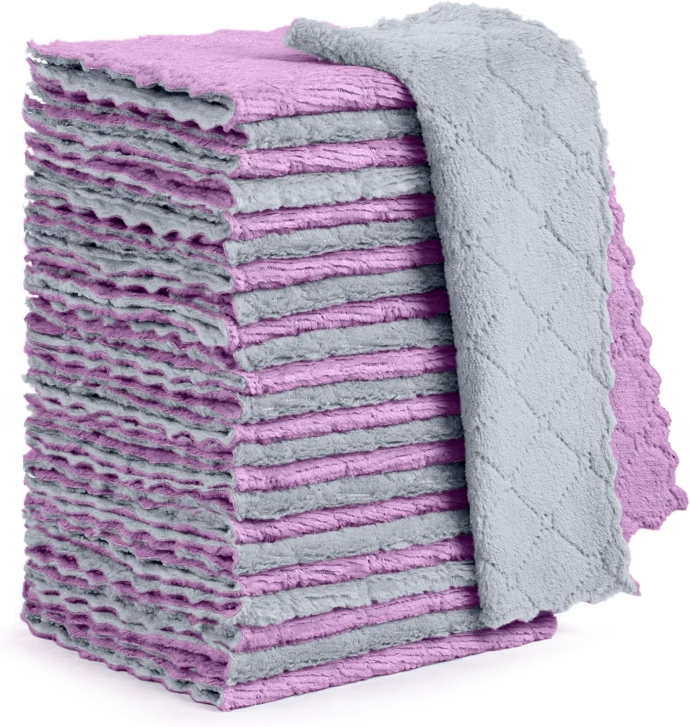 24 Pack Kitchen Dishcloths Does Not Shed Fluff No Odor