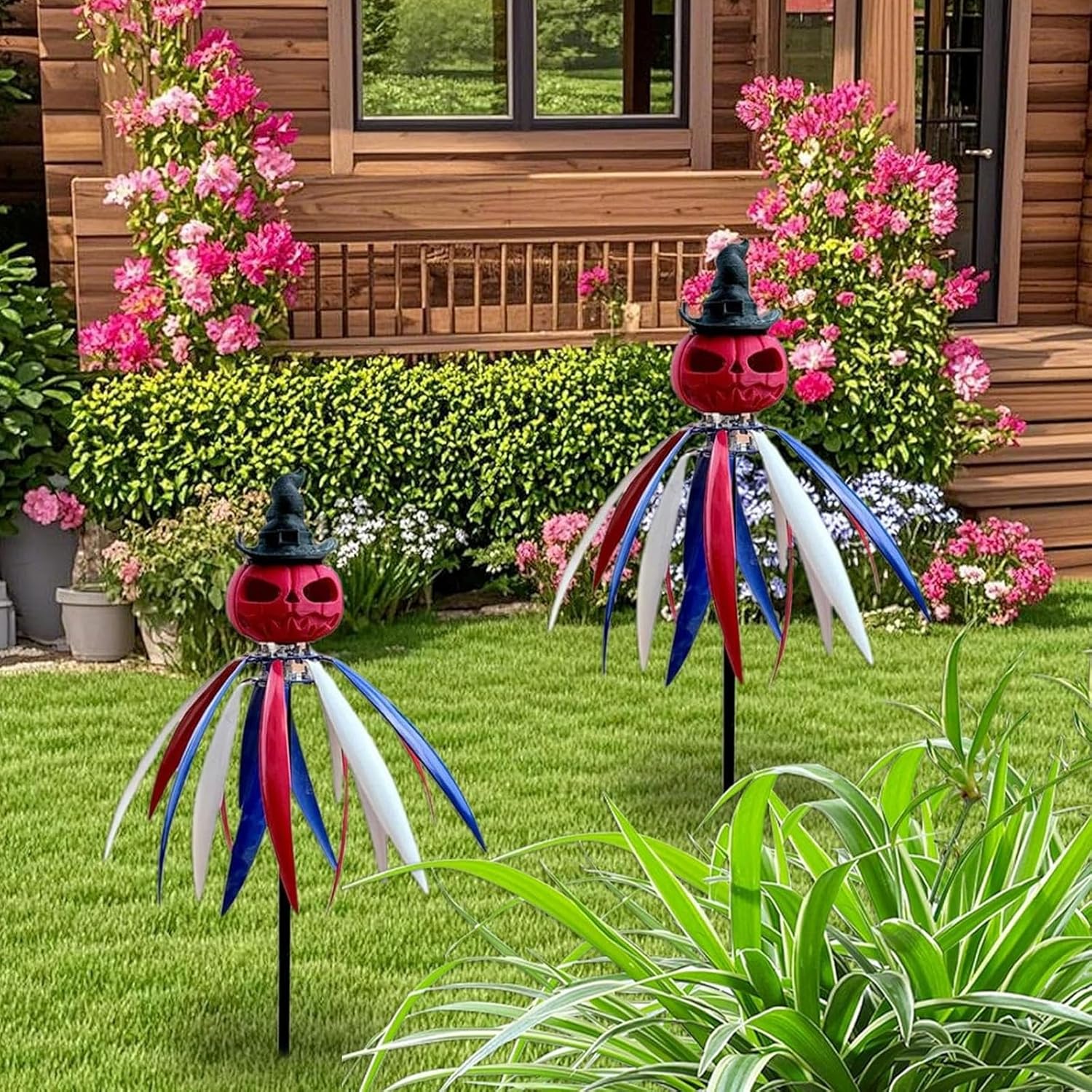 回転スカル パンプキン 風車 ハロウィン 庭の装飾 屋外 スピナー 庭 墓地 休日 装飾 ハロウィン ガーデンアクセサリー