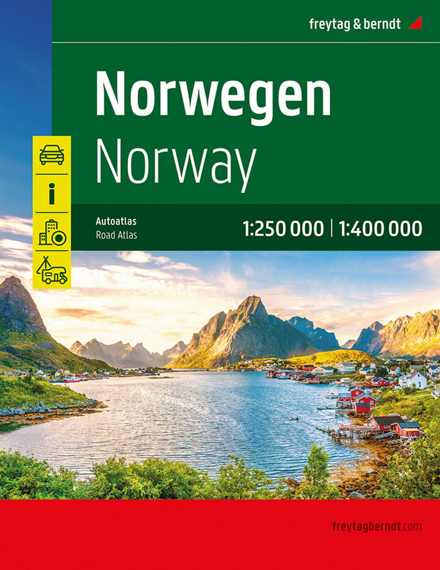 Norway Road Atlas (Spiralbound) 1:250,000 & 1:400,000 scale: wegenatlas schaal 1 :2 50.000 - 1:400.000 (F&B Atlassen)