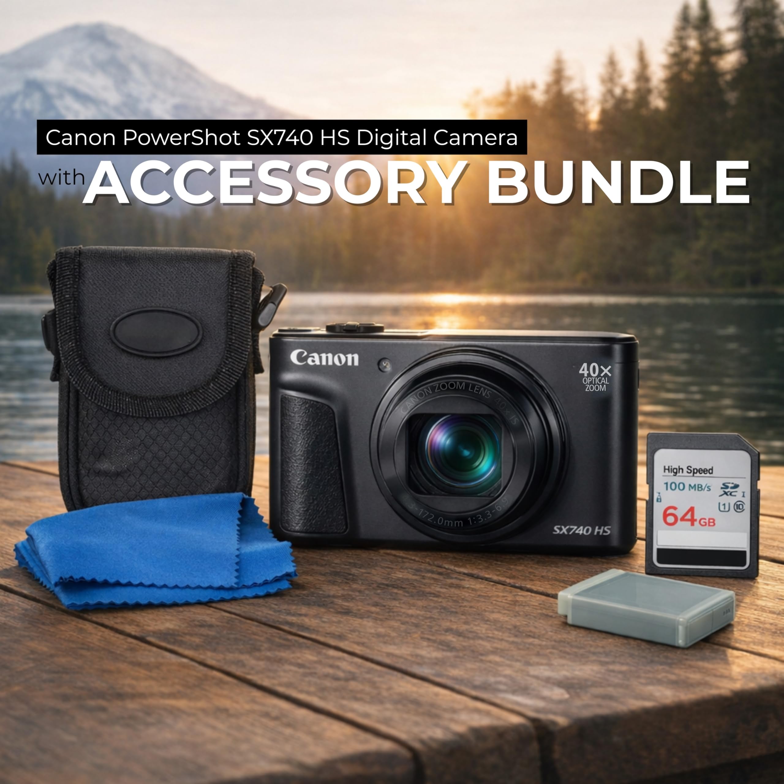 Amazon Canada: Canon PowerShot SX740 HS Digital Camera (Black) 5PC