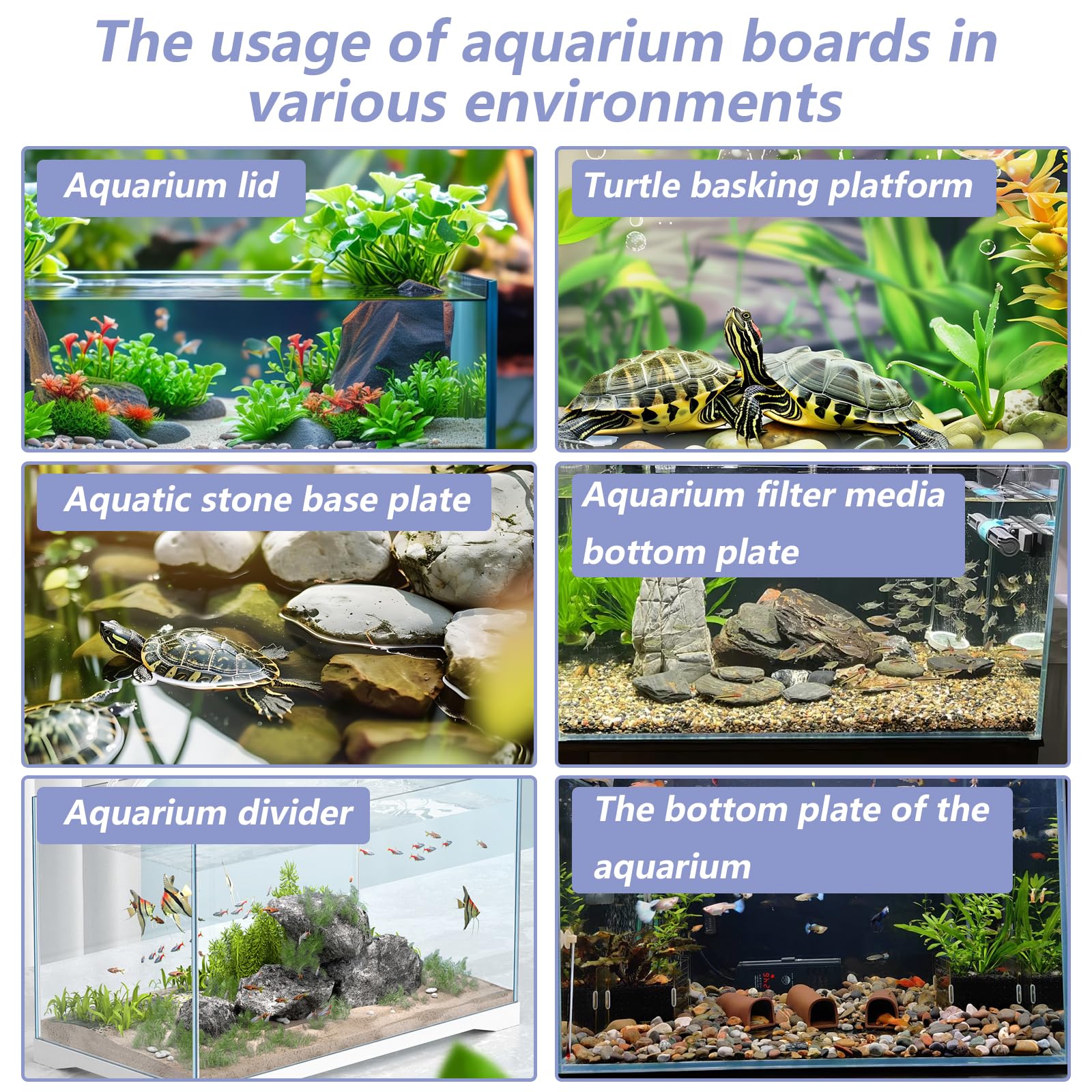 DAJAVE 12 Stück Aquarium Trennwand, 30x15cm Aquariumgitter aus Kunststoff, Aquariumteiler für Isolation, Aquarium Isolation, DIY-Filtration und Aquascaping
