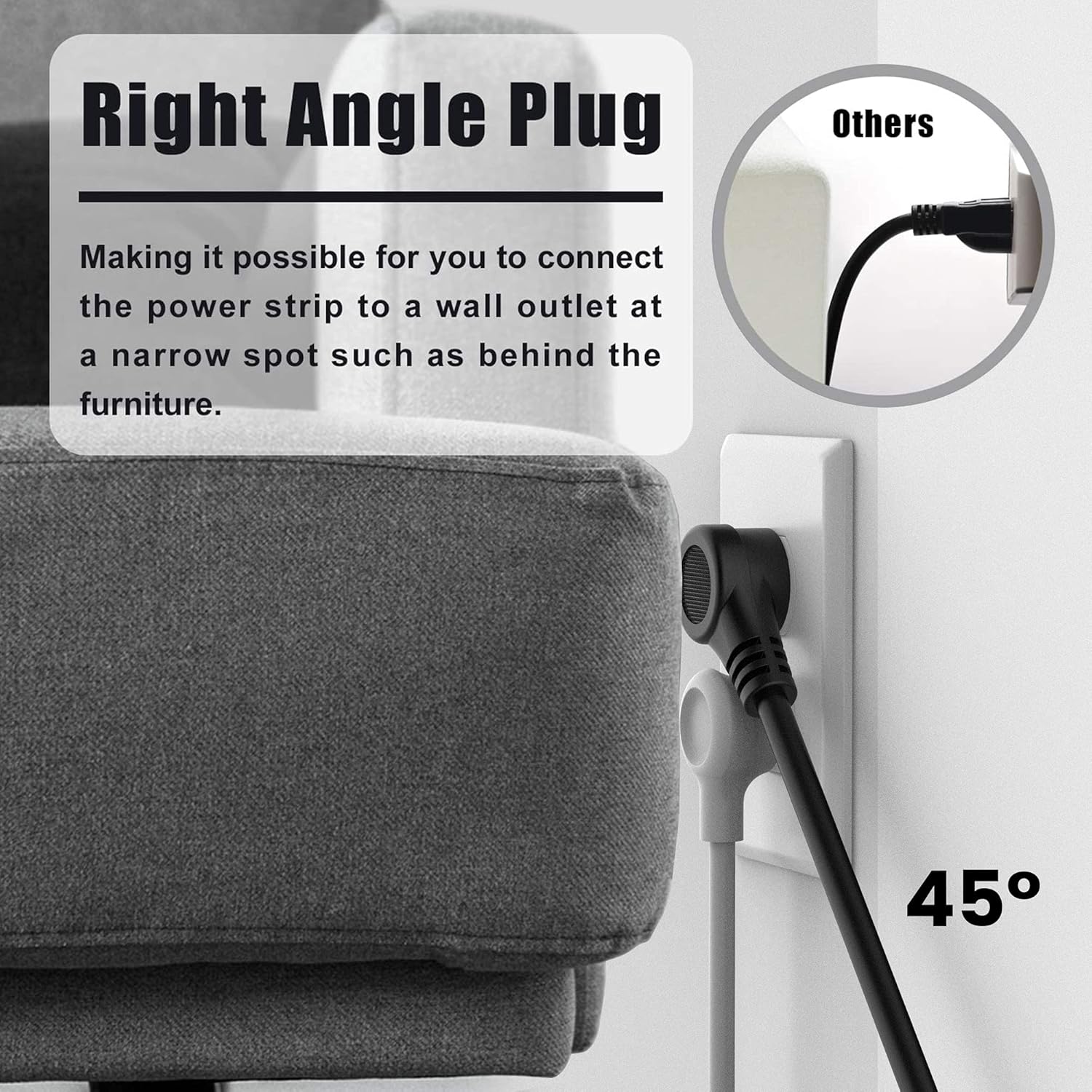 Buу 1 gеt 1 🔥 10ft 14AWG 15A 2.4A USB Power Strip Surge Protector SUPERDANNY Heavy Duty Extension Cord Flat Plug 6-Outlet 4-USB Fast Charging Ports for Phone iPad Computer Desktop Home Office Gray Black