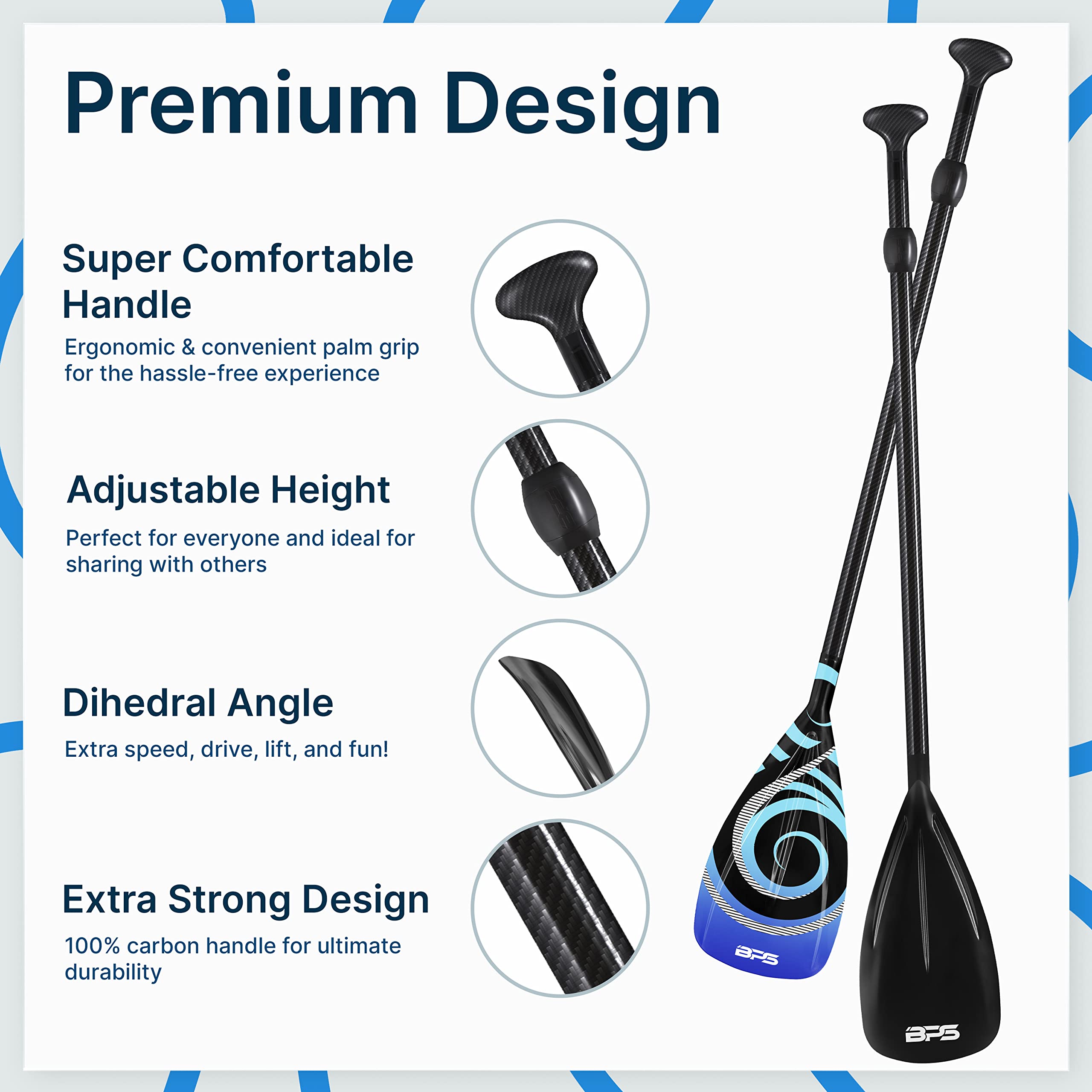 Amazon.com : BPS Carbon and Fiberglass Shaft Paddles Koru and