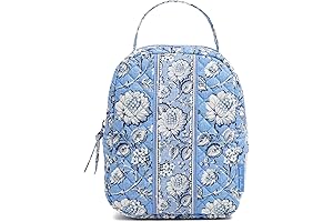 Vera Bradley Cotton Bunch Lunch Bag, Sweet Garden Blue
