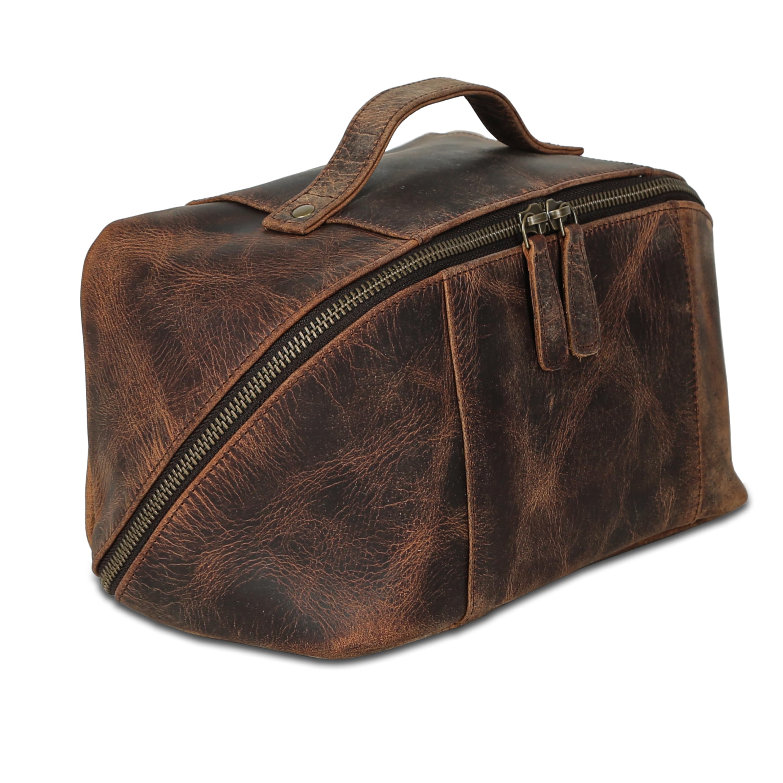 KomalC Leather Toiletry Bag