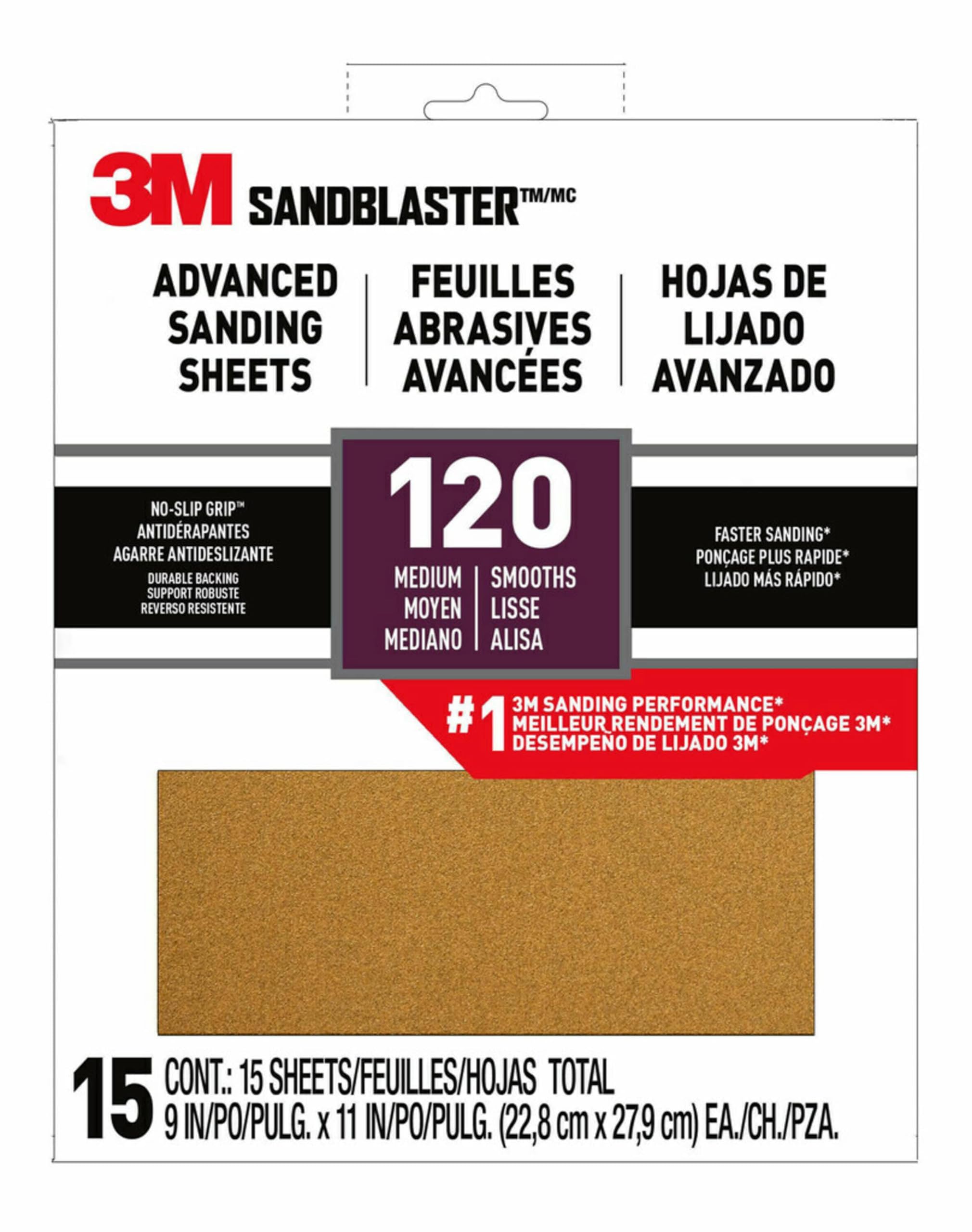 SandBlaster 30120ES-15-G 3M Zımpara Kağıdı, Altın