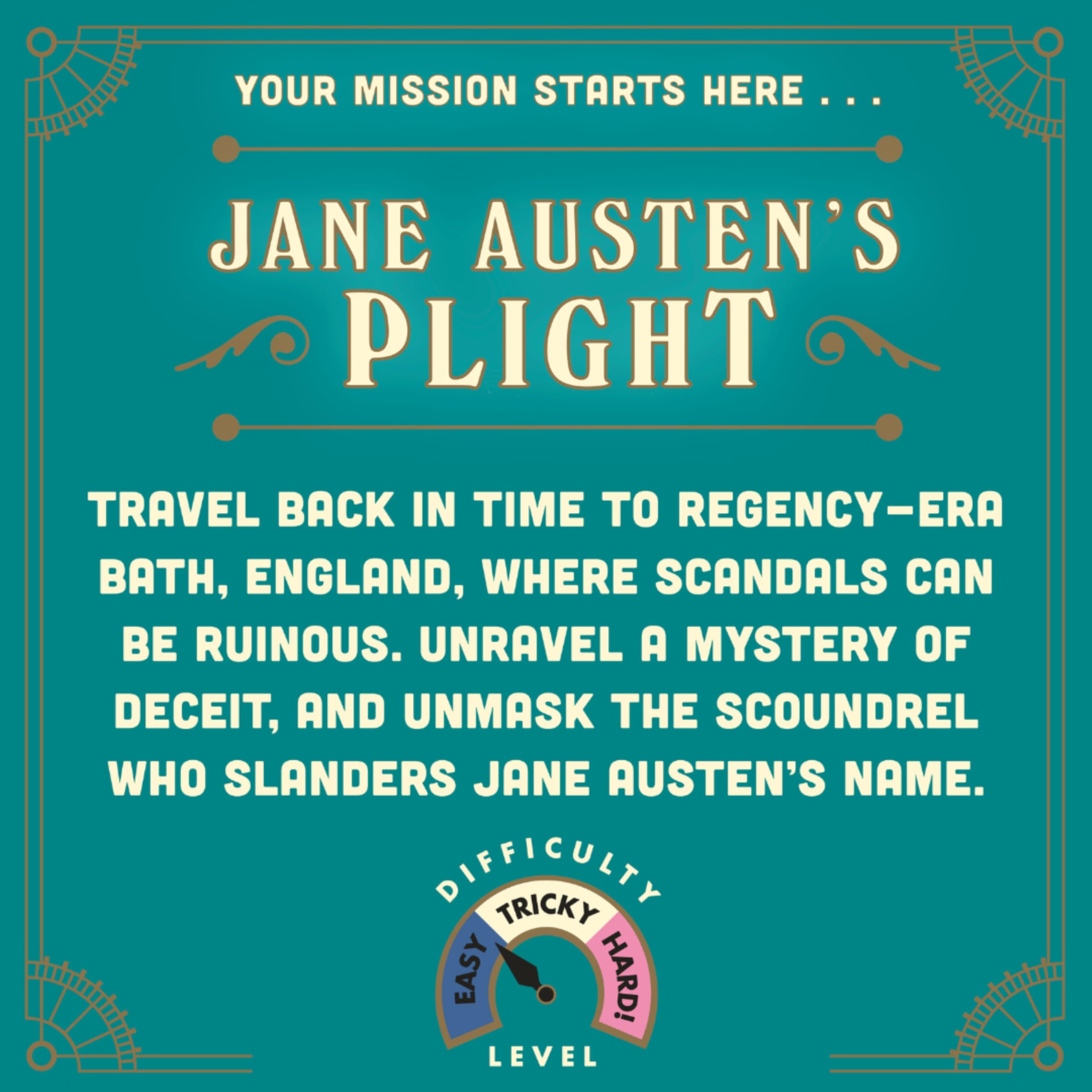 Ridley's Timescape: Jane Austen- Escape Room Game - Travel Back in Time to Help Jane Solve the Crime -Re-Playable and Re-Giftable - Date Night Favorite - 1+ Players for Ages 12+ and 90 Minute Playtime