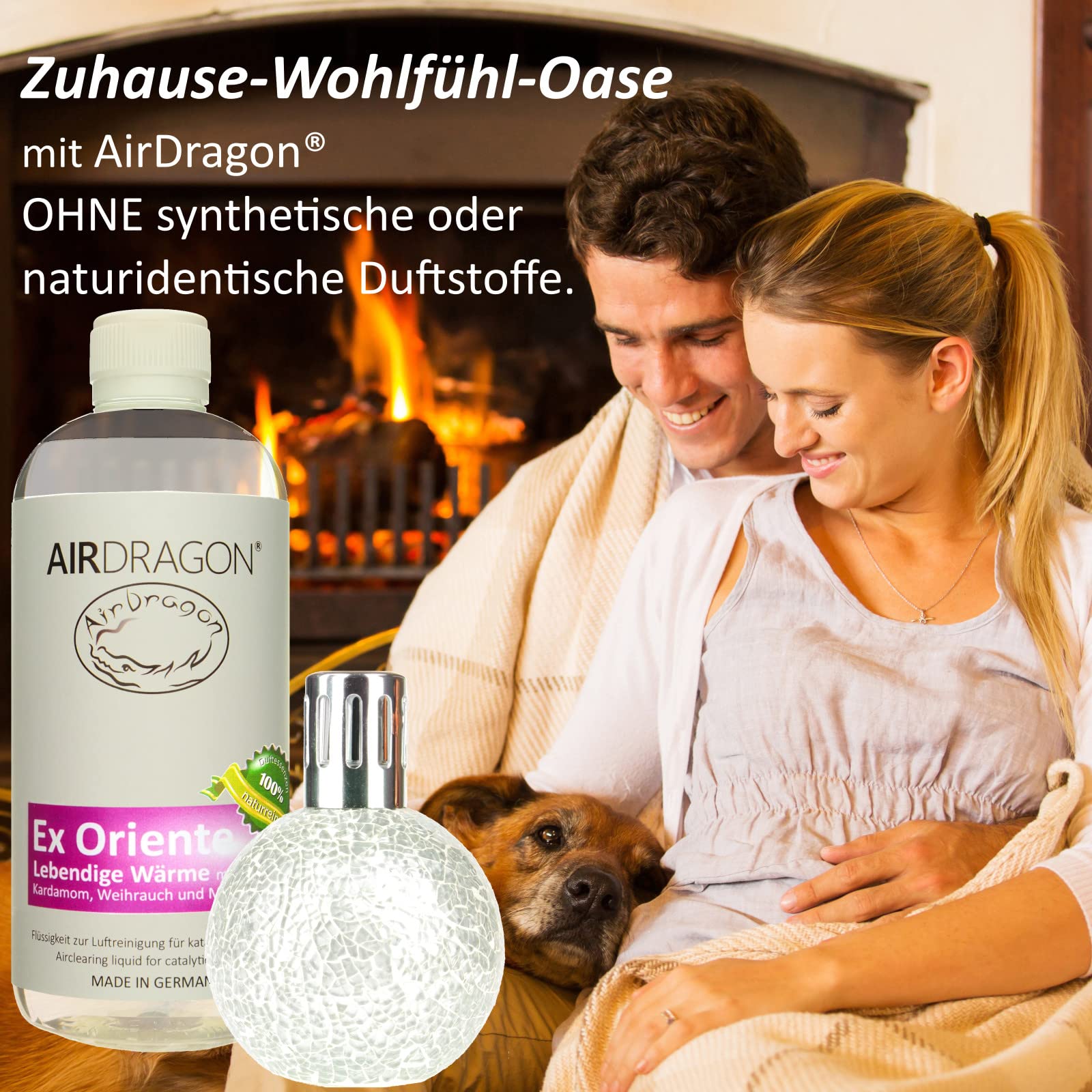 AIRDRAGON® Zestaw zapachowy • Neutral + Exorient • 2 x 1 litr • Do każdej lampy katalitycznej • Bez sztucznych substancji zapachowych • Naturalny zapach premium do pomieszczeń