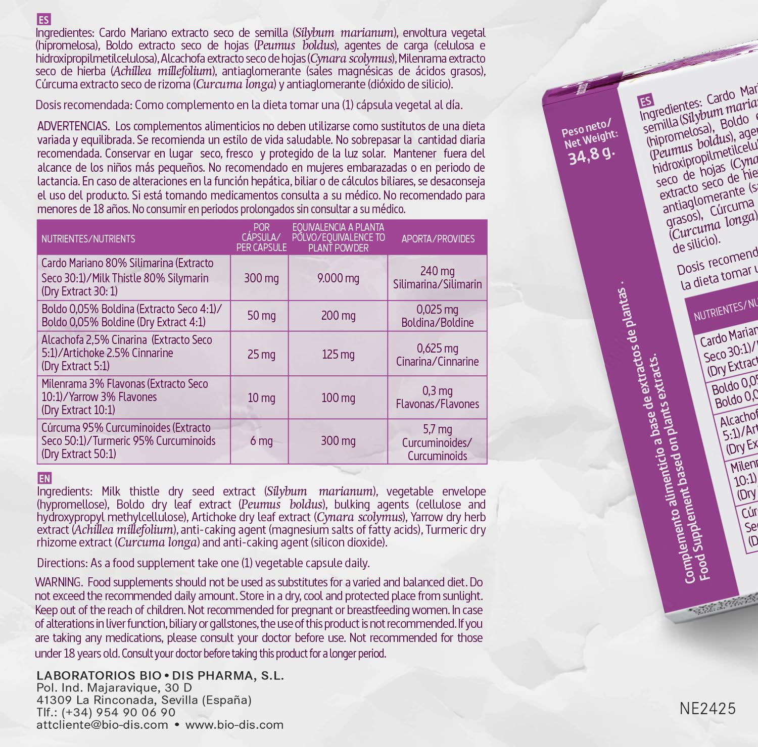Nature Essential | Cardo Mariano Complex 9.825 mg | 3 Unidades | 60 Cápsulas | Con Boldo y Alcachofa | Favorece la Detoxificación del Hígado | Facilita la Digestión y el Bienestar Digestivo