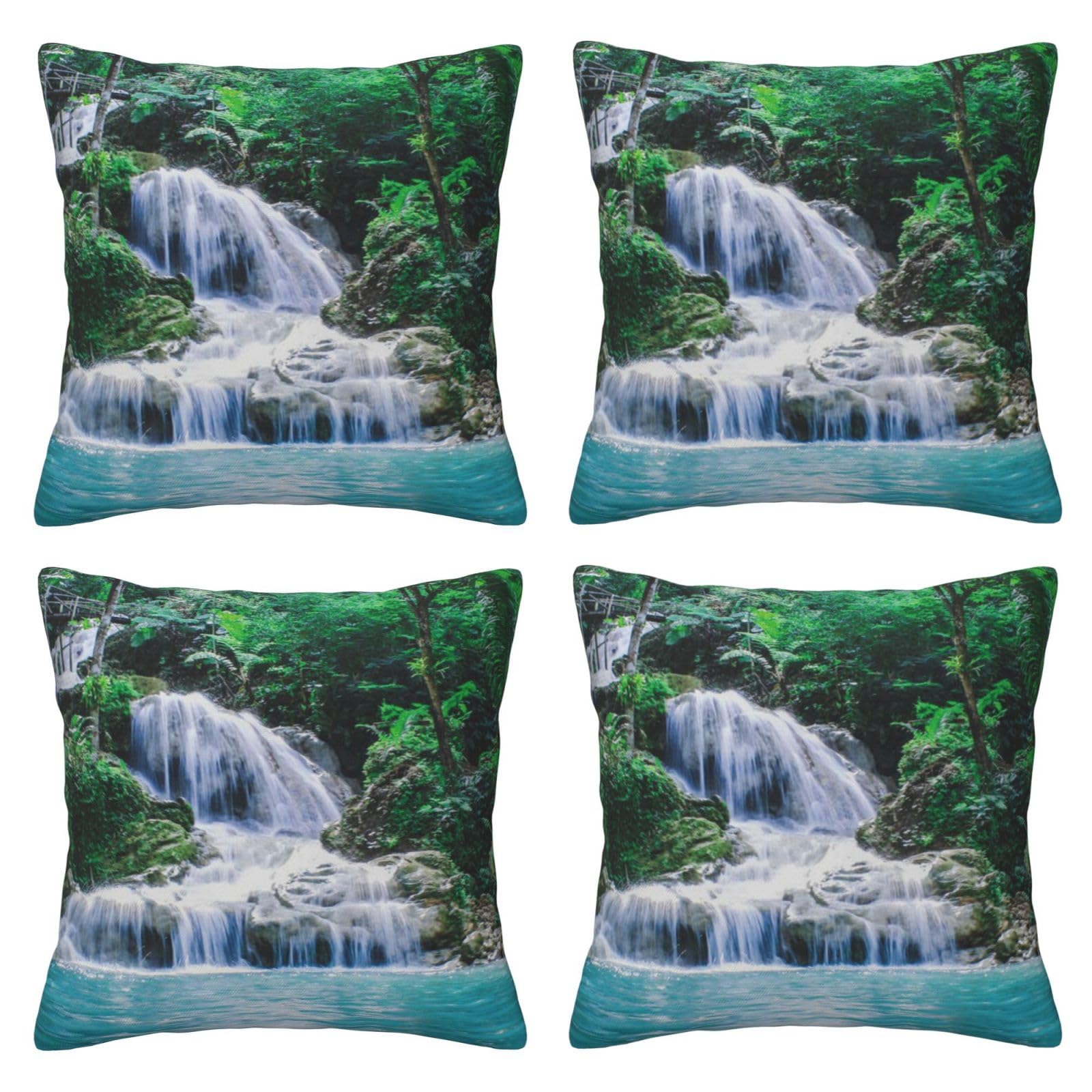Housse de coussin douce carrée 40,6 cm décoration canapé salon chambre BAFAFA Sates of Water
