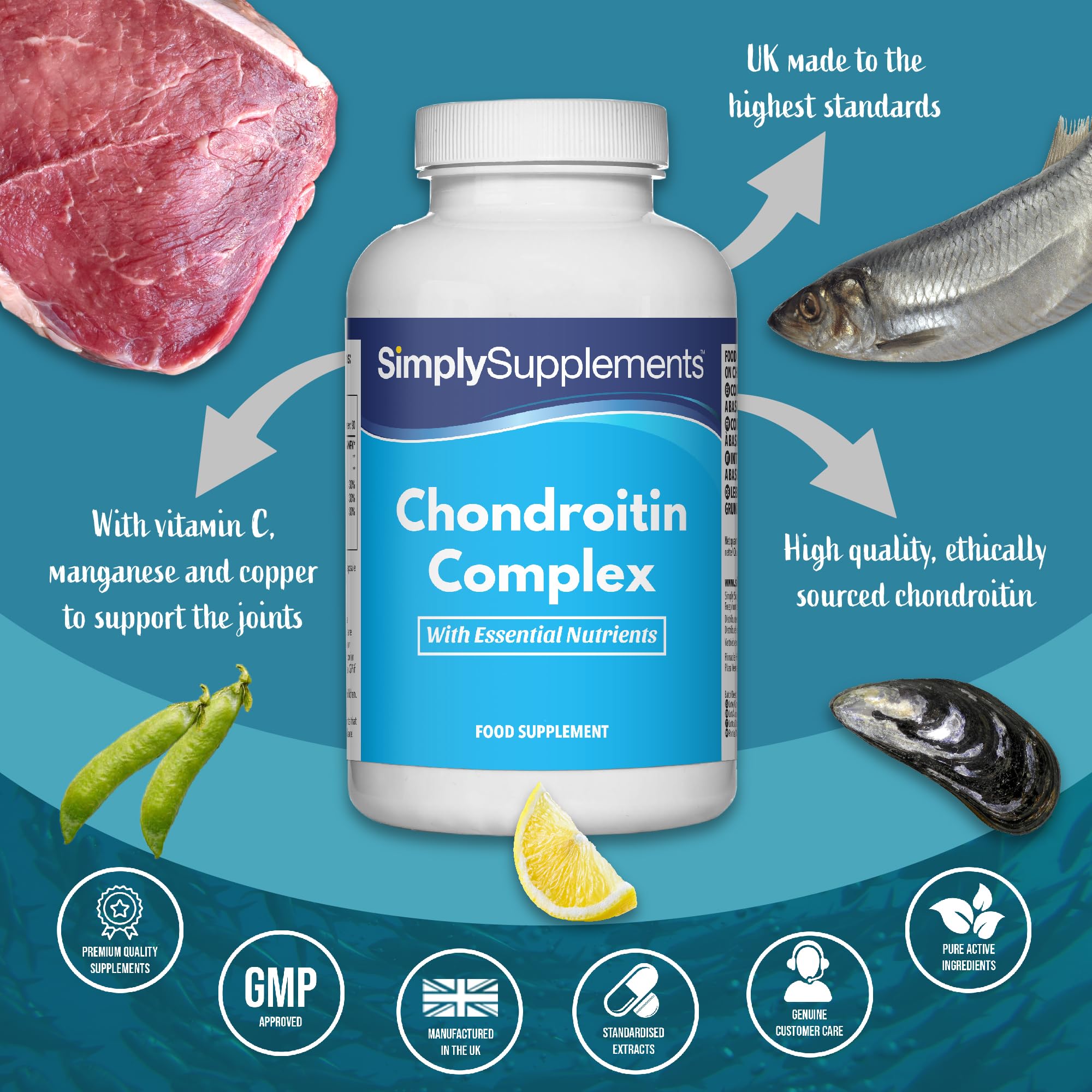 Chondroitin Komplex - 180 Kapseln - Versorgung für 3 Monate - SimplySupplements