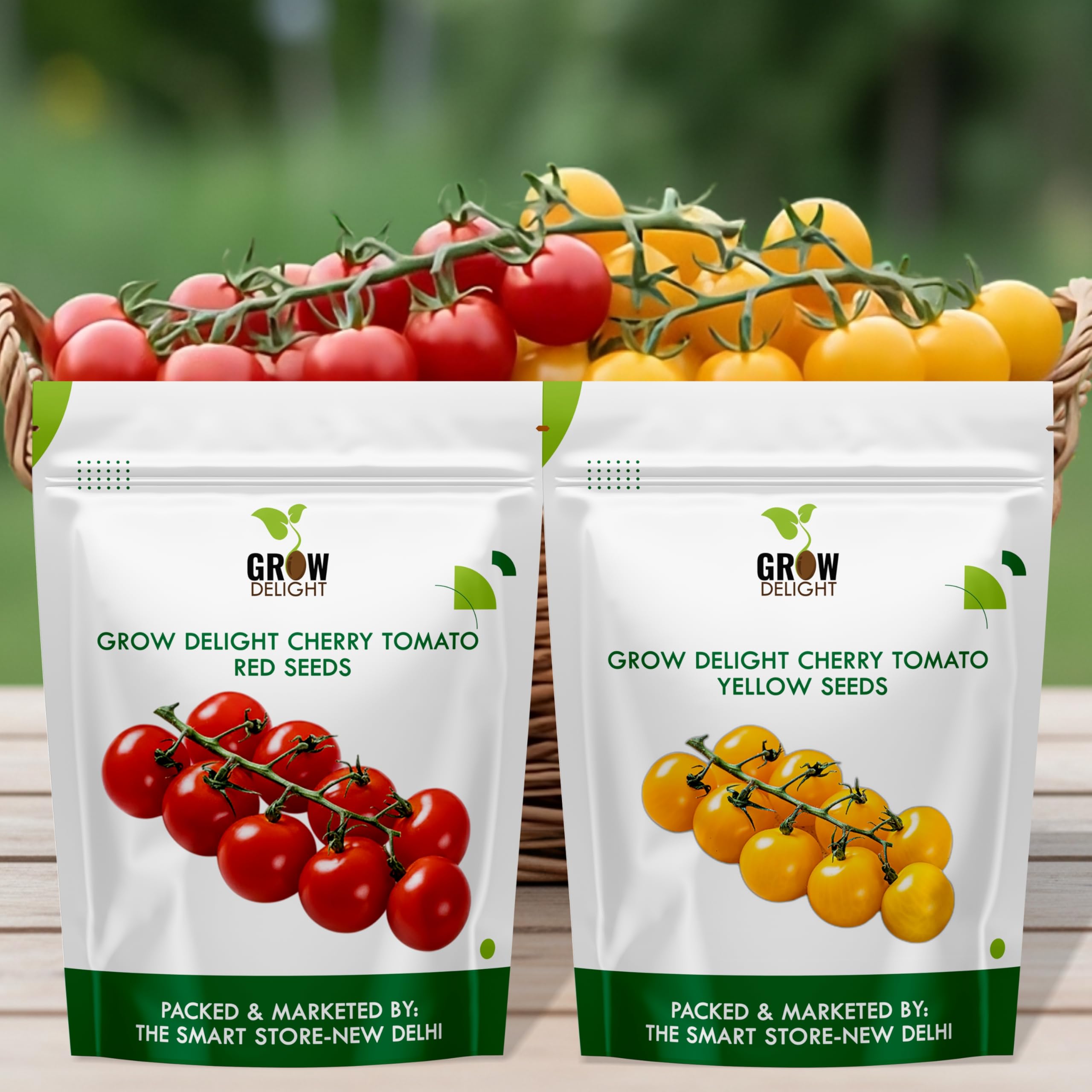 GROW DELIGHT Cherry Tomato Red&Yellow 100+ Vegetable Seeds for Home Garden