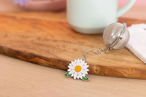 Miniatura 3 de Infusor de té con encanto, dije de esmalte de té de hojas sueltas para té, bebida de hierbas, filtro de té de bola de malla de acero inoxidable de 2