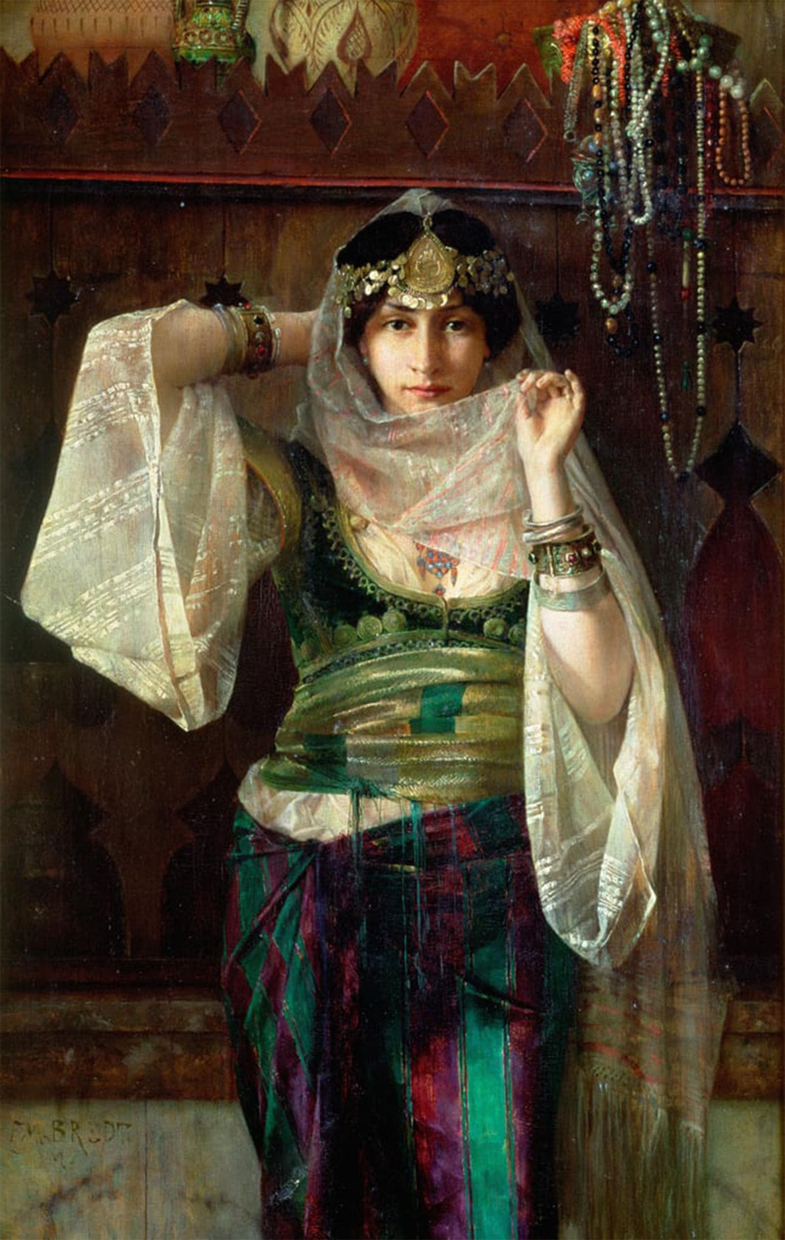 ARTXLXXBN Famous Painting Art Wall Decor Abstract Art Picture the Queen of the Harem by Ferdinand Max Bredt Animal Pictures for Home Decor 60x90cm