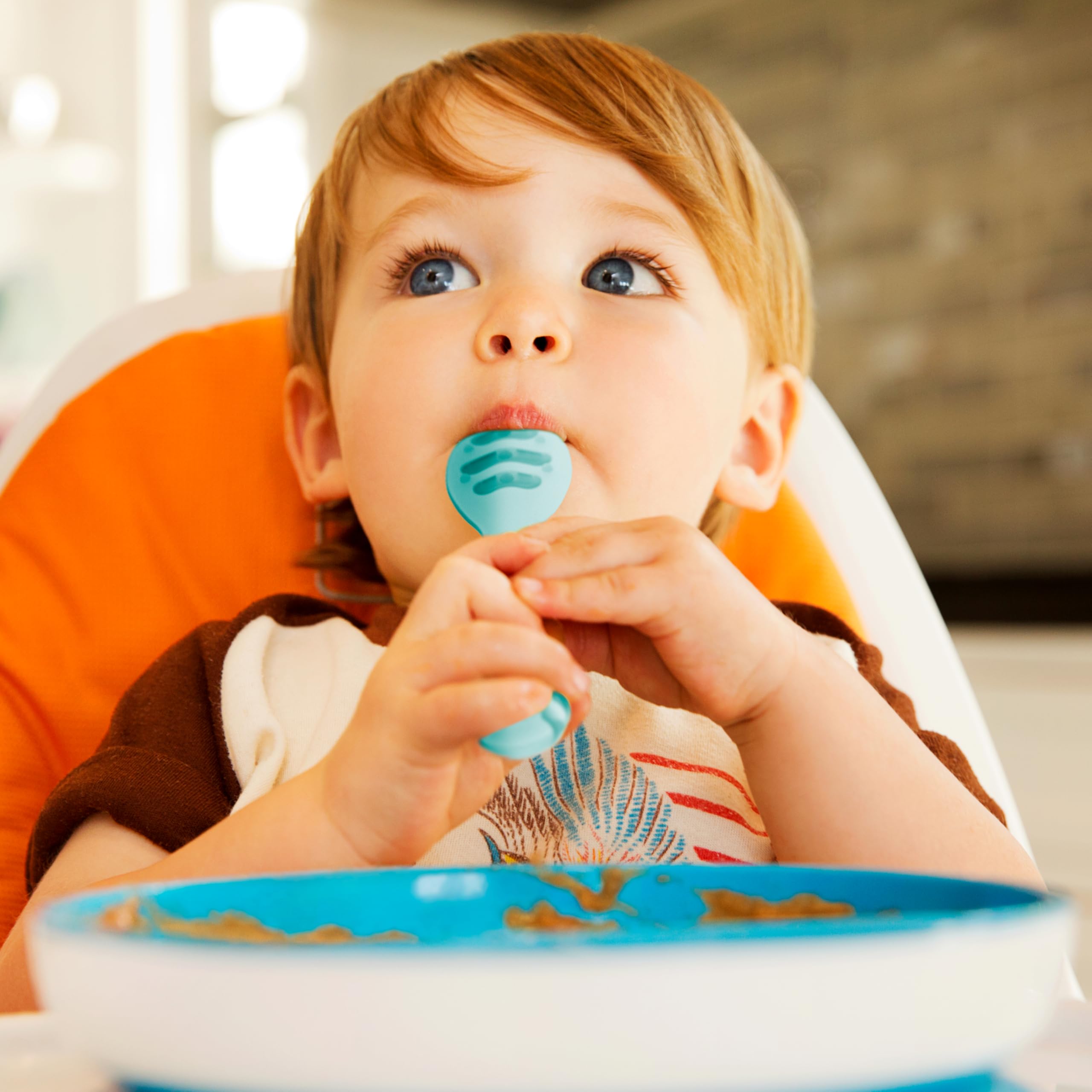 Munchkin Gentle Dip Multistage First Spoons, Gentle Dip Spoons, Blue - Image 2