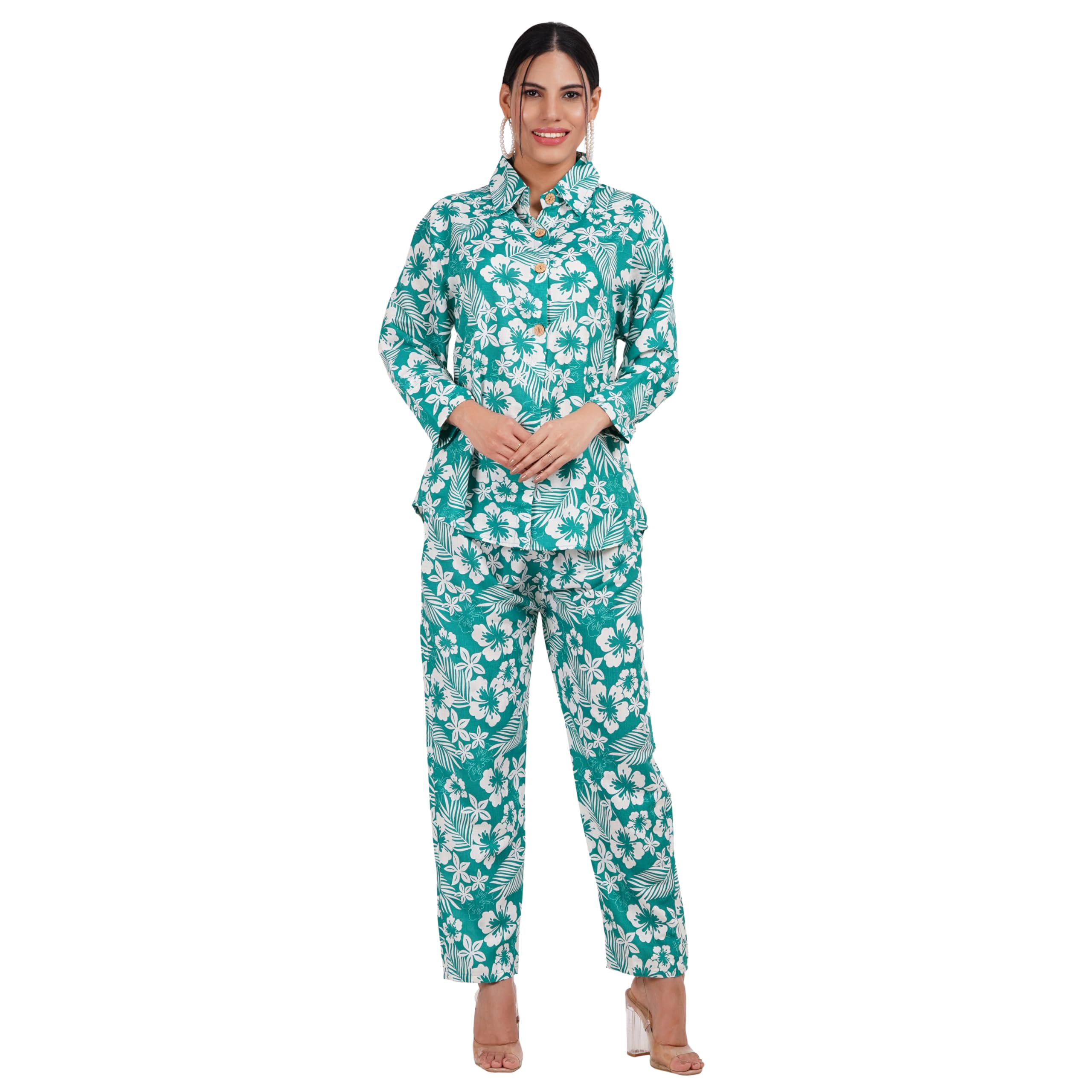 tulzott Women's Co-Ord Set - Casual Wear Shirt & Pant Set | Fancy Top and Bottom Outfit | Full Matching Set for Women | Stylish Kurta Pant Set-picture-15