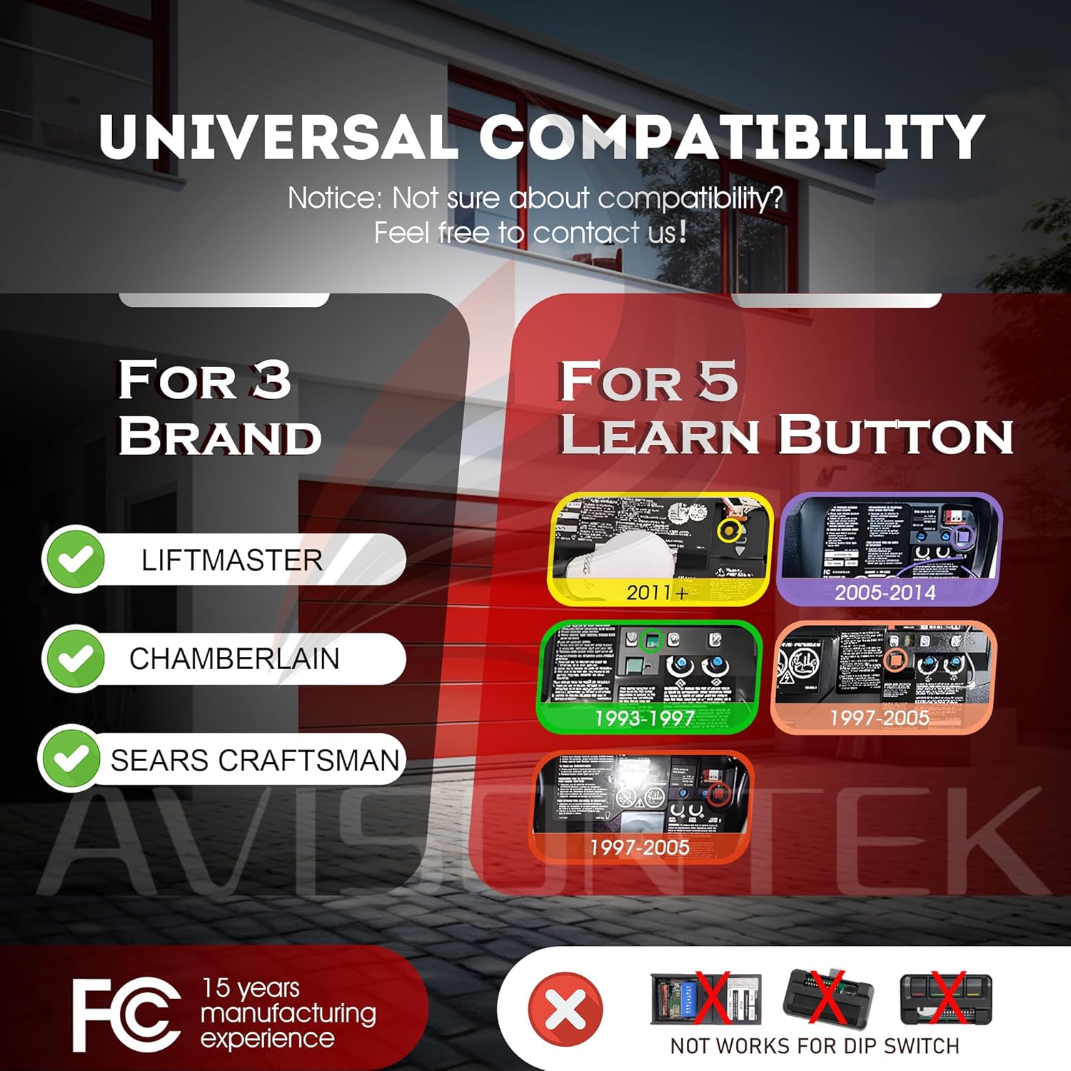 1 for CMXZDCG440 Universal Sears Craftsman Garage Door Opener Keypad 3-Year-Warranty 1 for CMXZDCG440 Universal Sears Craftsman Garage Door Opener Keypad 3-Year-Warranty