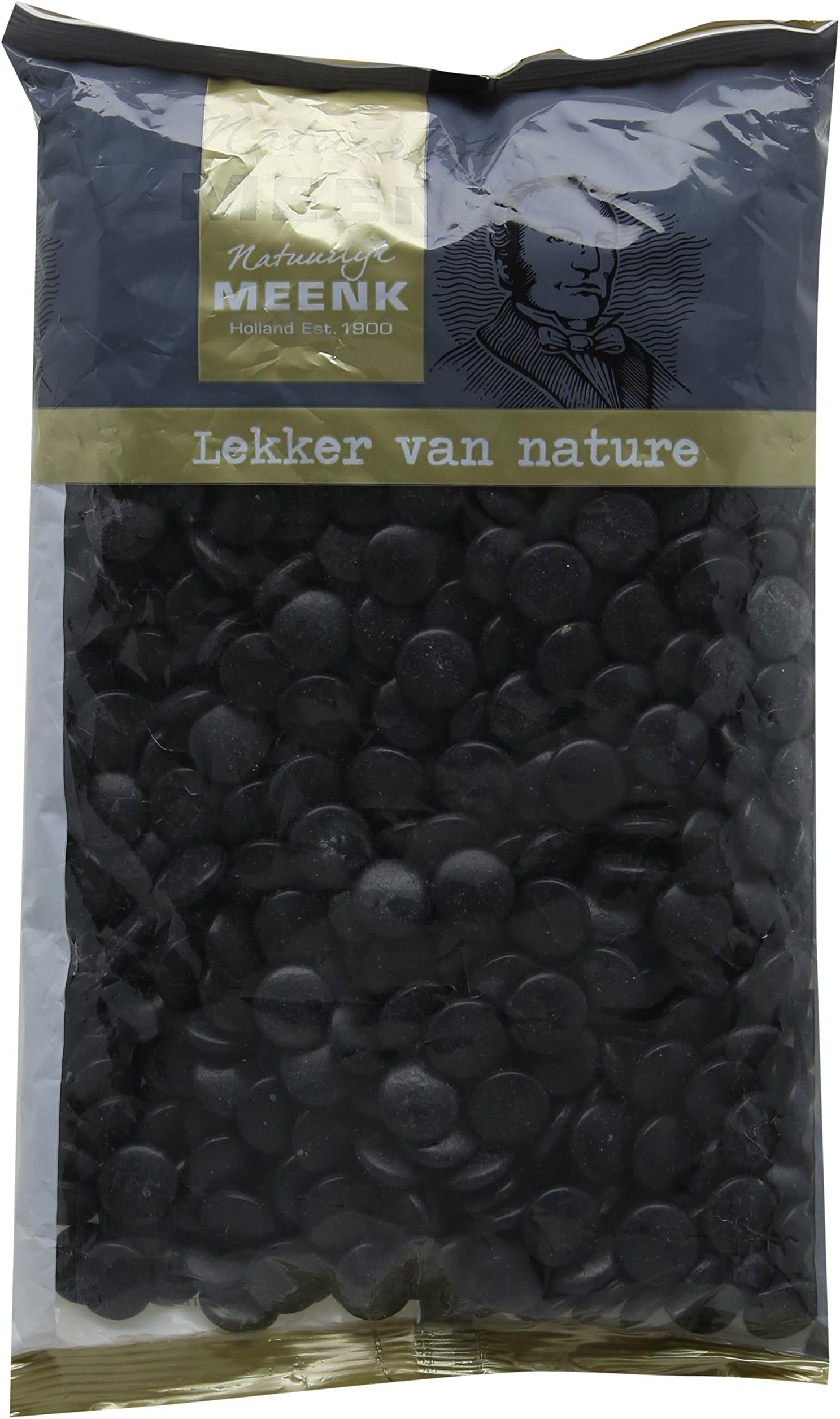 Meenk Salmiak UFO's Dutch Liquorice Covered in a Thin Layer of Sugar and Filled with Salmiak, 1 kg