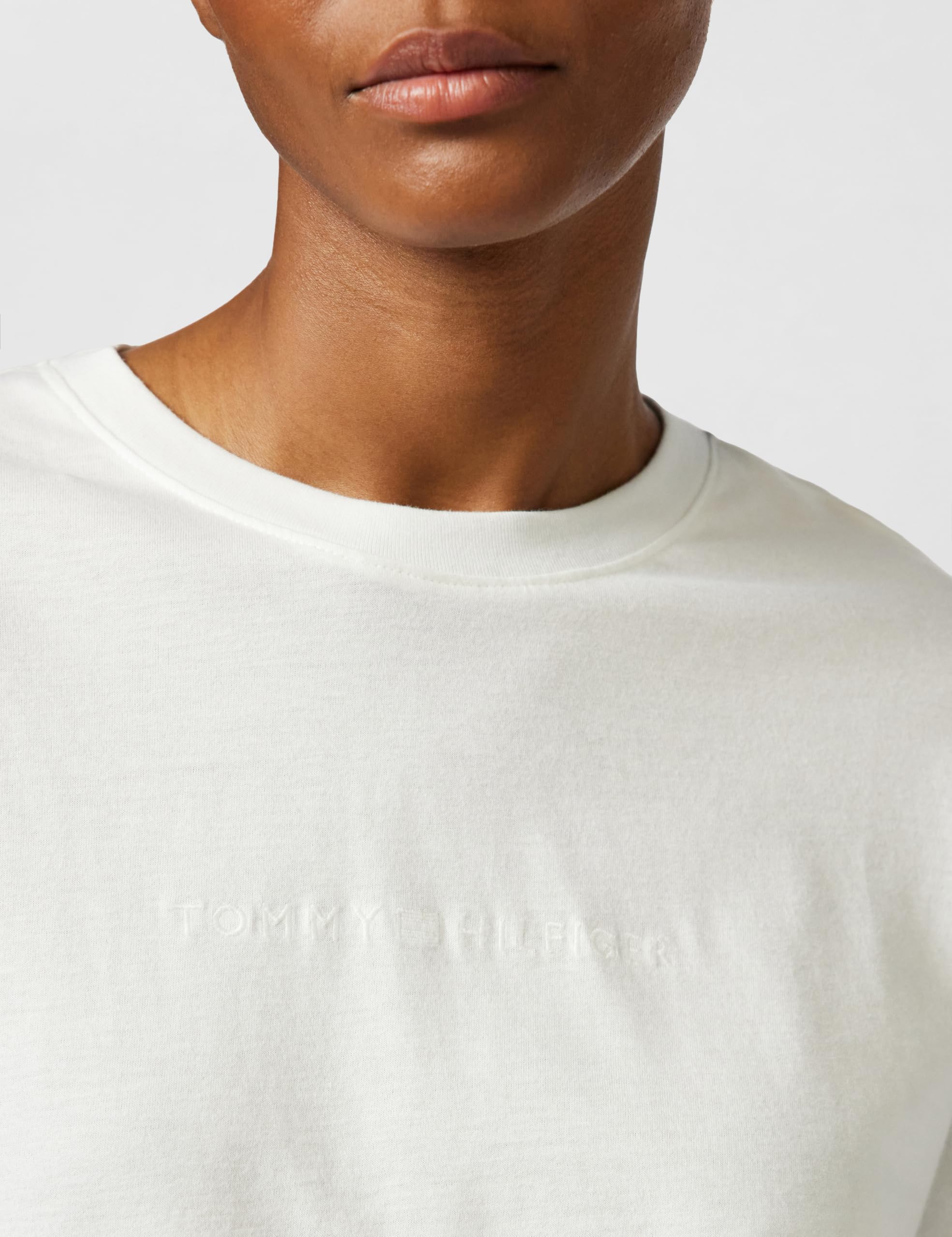Tommy Hilfiger Donna Maglietta Maniche Lunghe Logo T-Shirt Relaxed Fit