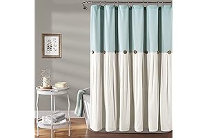 Chic Linen Shower Curtain Enchants Your Bathroom with a Coastal Oasis