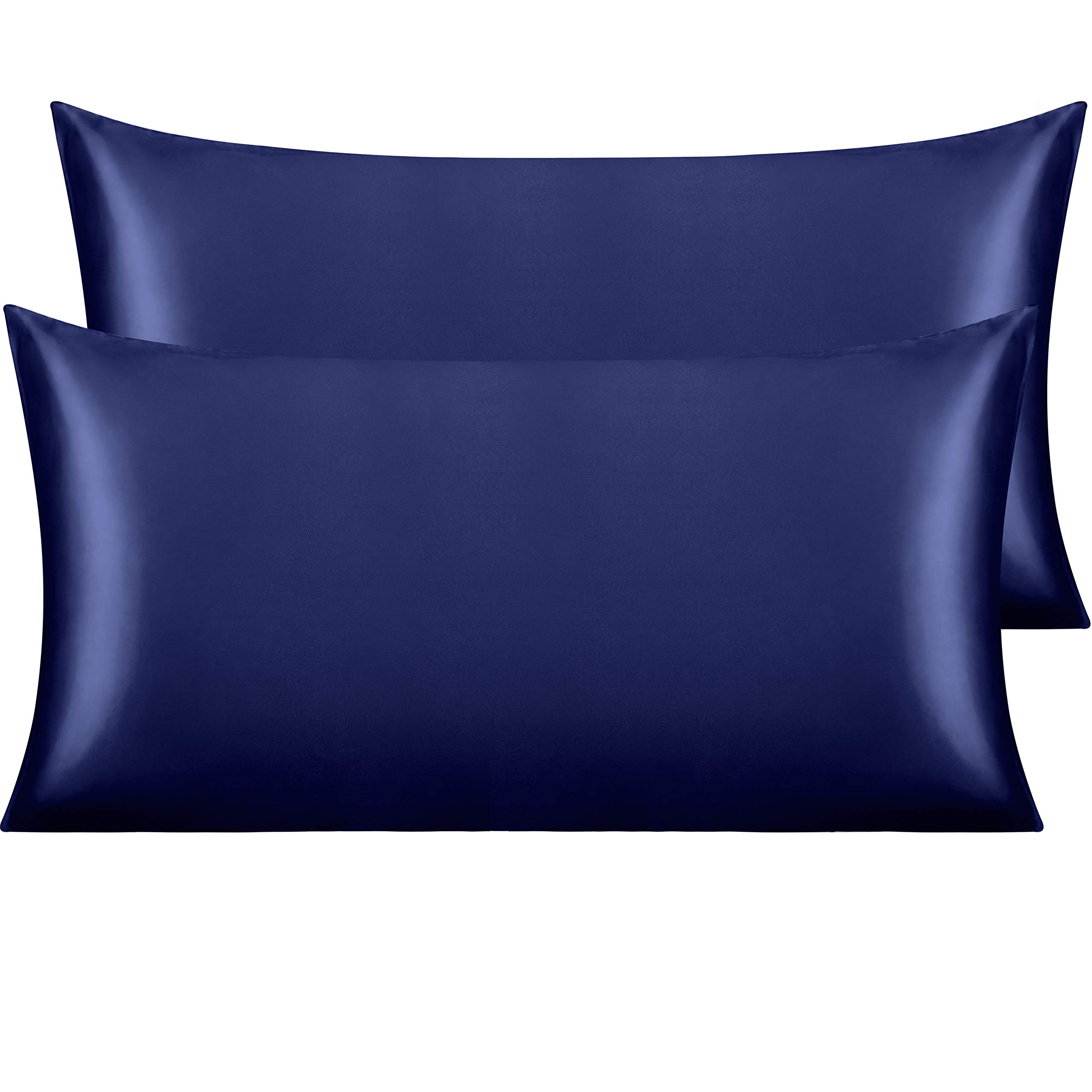 NTBAY King Satin Pillowcases, Set of 2, Navy Blue — image 1