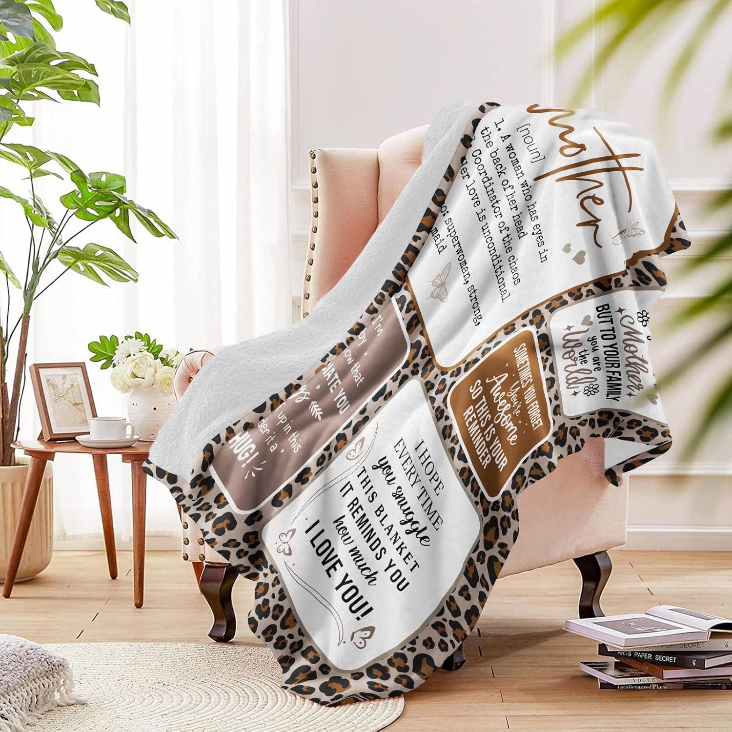 Mom Gifts for Valentines Day Throw Blanket 60 x 50 Inch, Mom Gift from Daughter/Son, Moms Birthday Gift Ideas, Mother Gifts from Daughter, Best Gifts for Mother, Present for Moms - Image 4