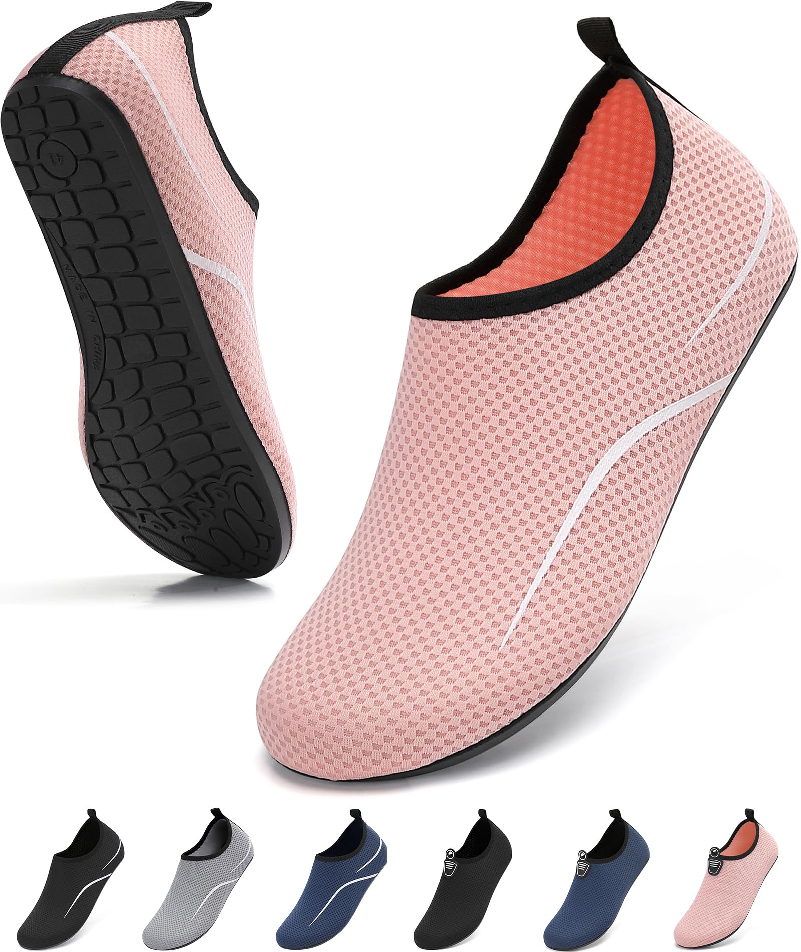 VOLHAL Badeschuhe Damen Wasserschuhe Herren Schwimmschuhe Schnell Trocknend Strandschuhe rutschfeste Aquaschuhe Leicht Surfschuhe für Beach Pool Yoga