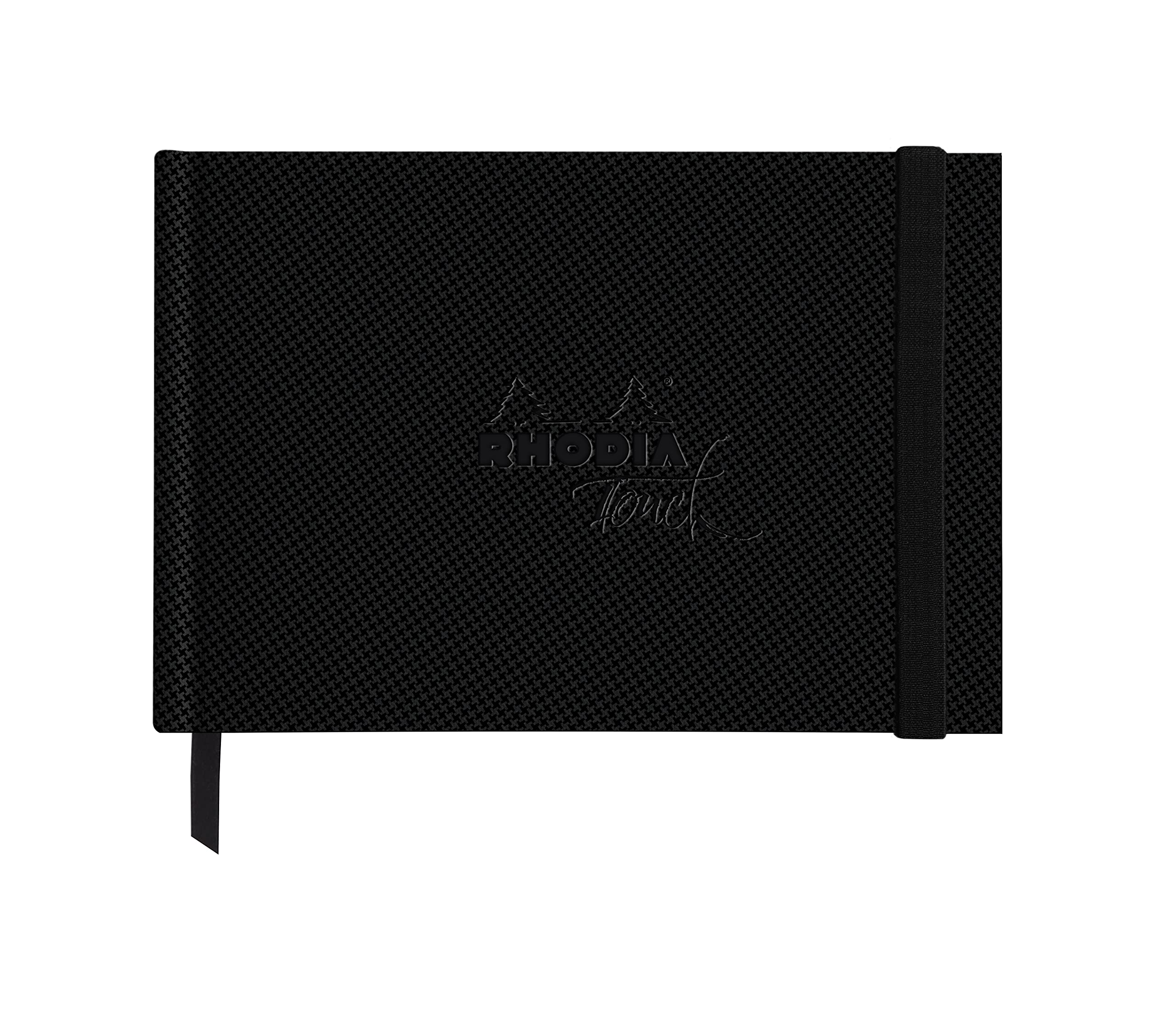 RHODIA TOUCH 116158C aquarelnotitieboek, 100% katoen, gesatineerde korrel, 300 g/m², A5, portret, 40 pagina's niet microgeperforeerd, hardcover Watercolor Book