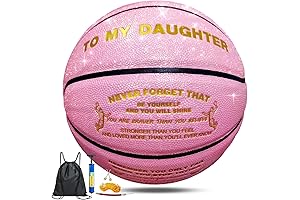 Basketball for Girls 10-12: Personalized Sparkle Glow for Indoor, Outdoor