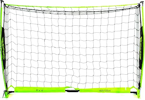 Franklin Sports Portería de fútbol de lujo Blackhawk - Redes de fútbol plegables para interiores y exteriores - Portería de fútbol portátil para