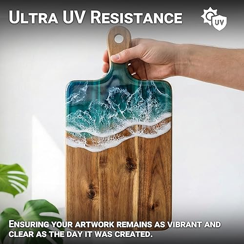 Miniatura 4 de Kit de resina epoxi de 64 onzas, transparente, antiamarilleo, sin burbujas, resina epoxi para arte, manualidades, fundición y pequeños proyectos de