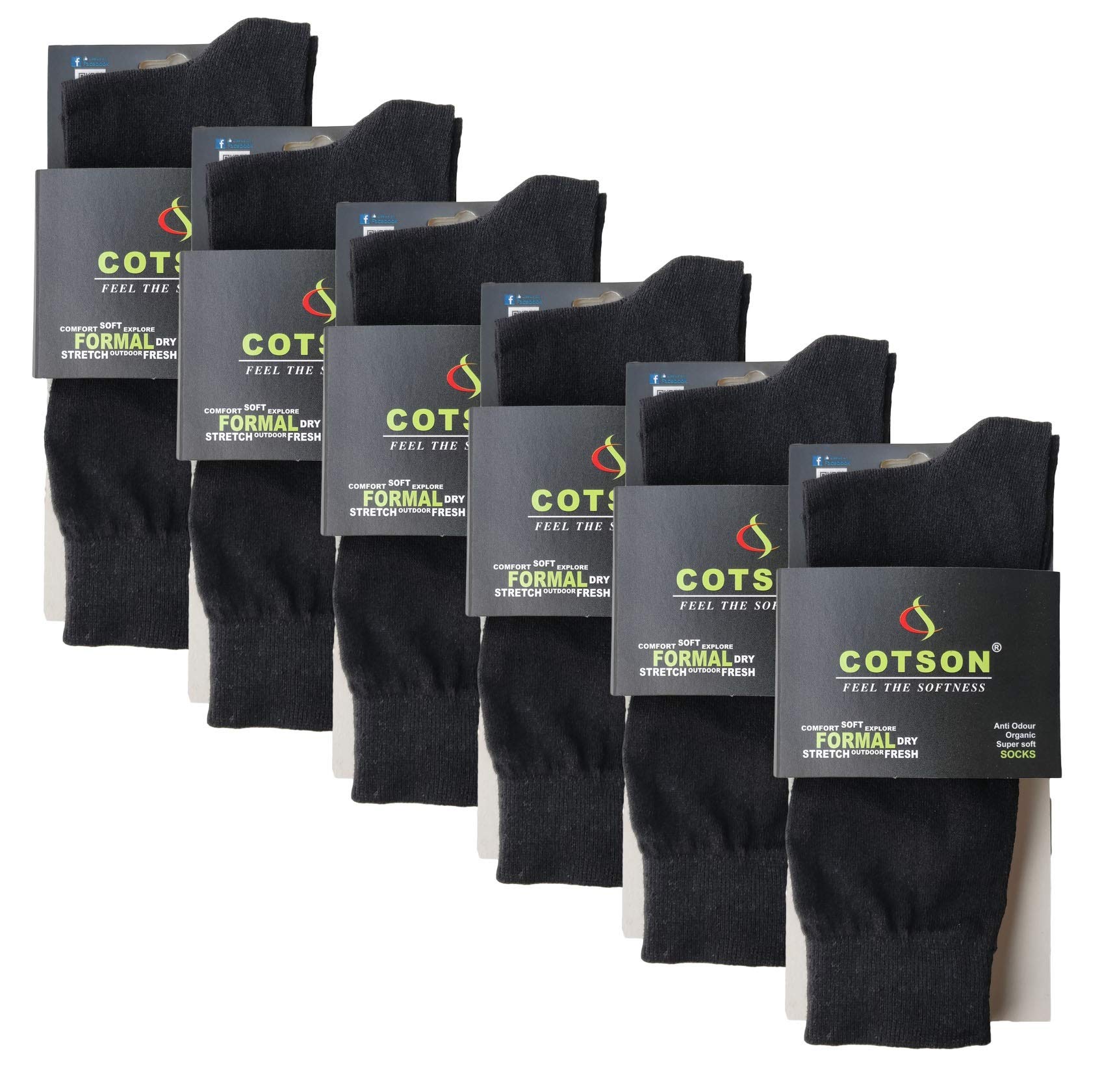 Organic Cotton and Odourfree Men's Formal Socks Pack of 6-image-17