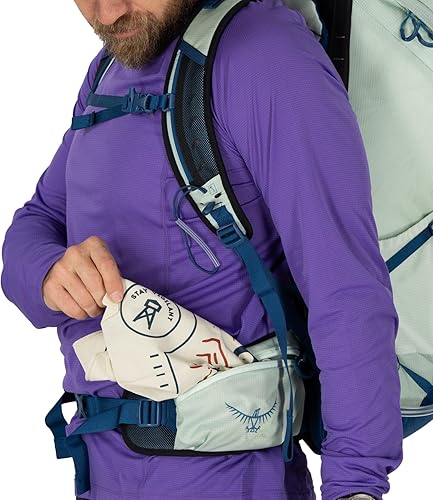 Miniatura 9 de Osprey Talon 26L Mochila de senderismo ligera para hombre, mochila para viajes y campamento, negrogris carbón