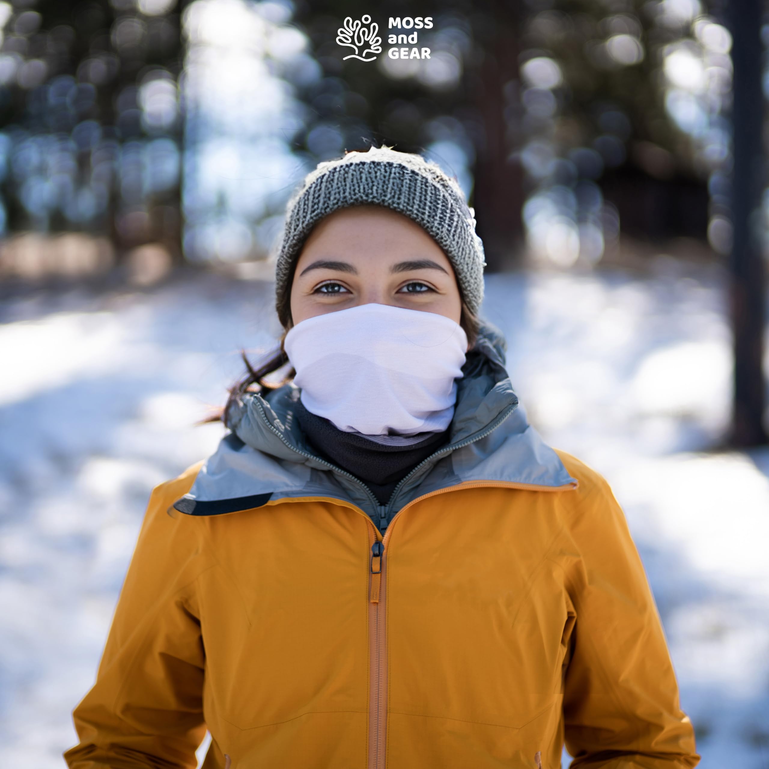 Polaina de cuello de invierno, máscara de esquí, medio pasamontañas, máscara facial transpirable para actividades en clima frío