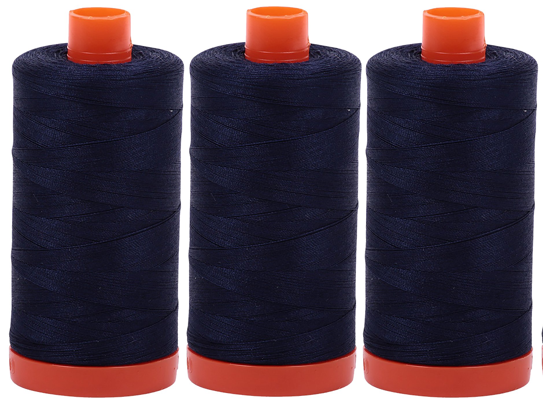 Fil Bleu marine foncé 2785 Aurifil Mako 50wt trois bobines