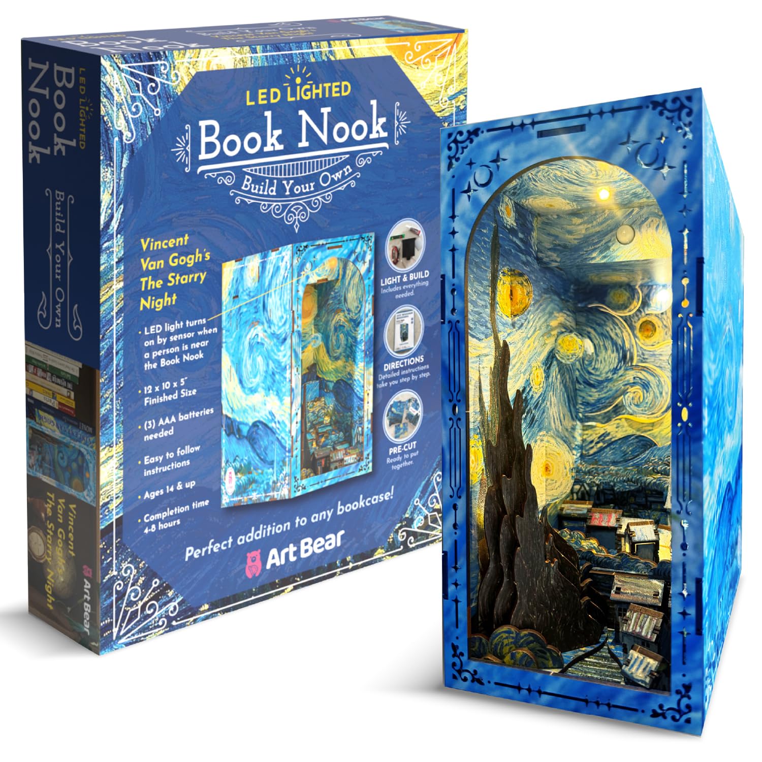 DIY Book Nook Kit - Vangogh Mini House Building Nook Kits for