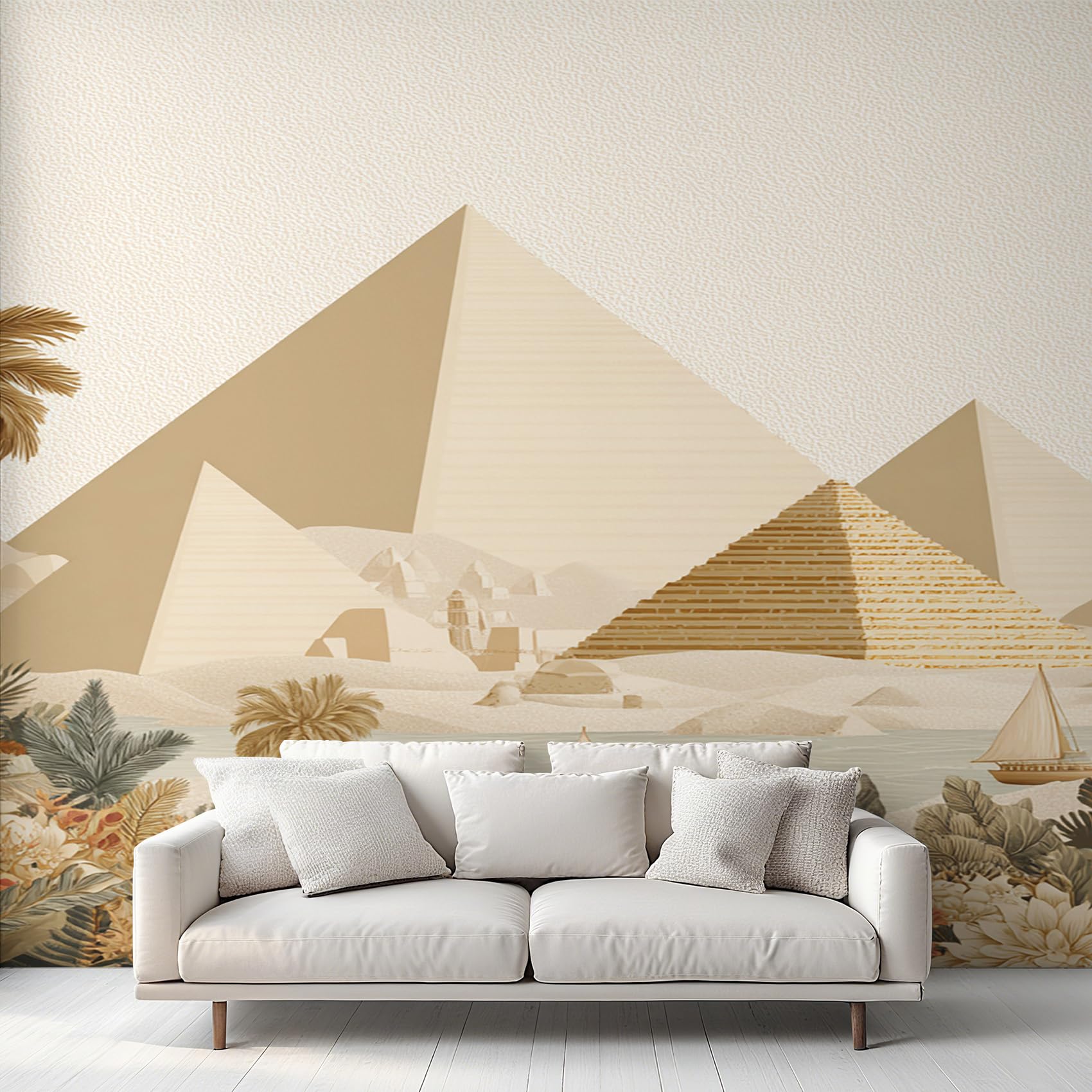 Générique Papier Peint Pyramide Papier Peint Panoramique égypte Paysage égyptien Ancien Papiers Peints Intissé Fresque Murale, Decoration Chambre Salon, 310 x 250 cm 3I&XA