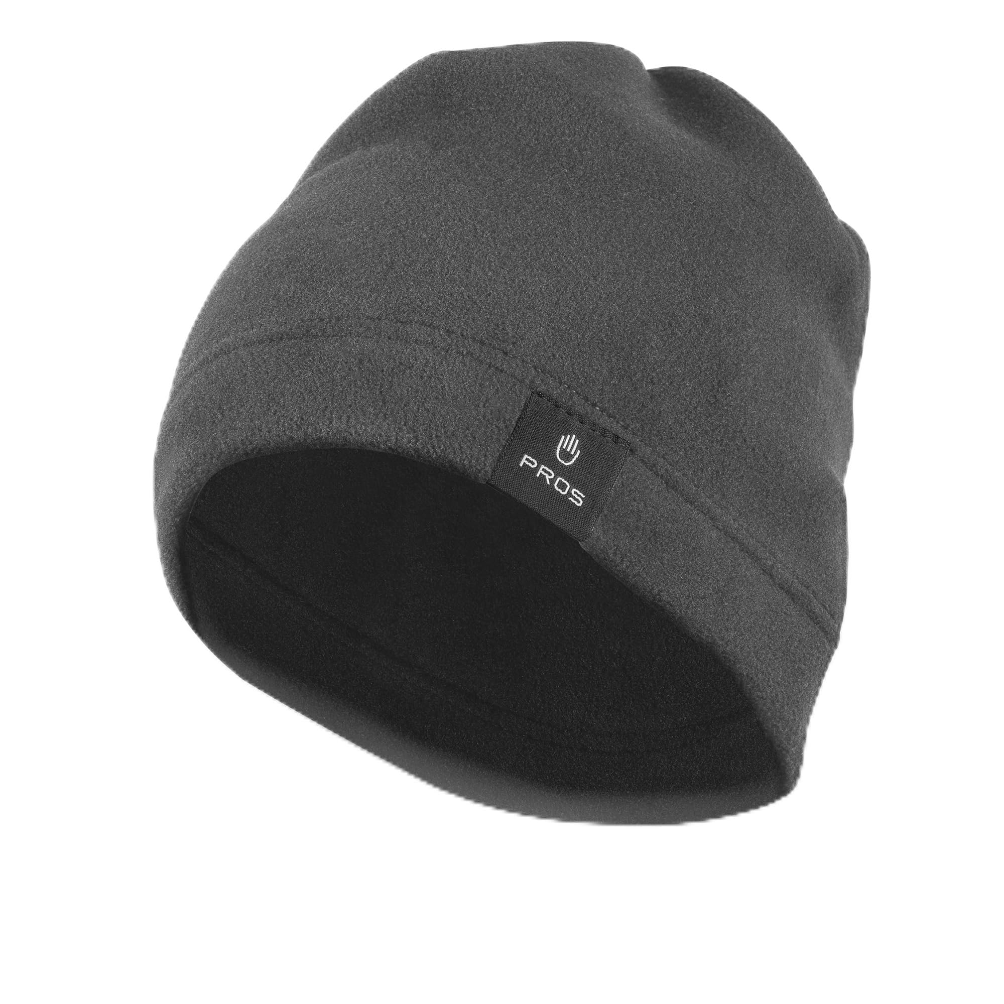 PROS Fleece Hat 52 cm Unisex – Polar Thermal Winter Beanie Soft Warm Cap 260g/m2 Grey