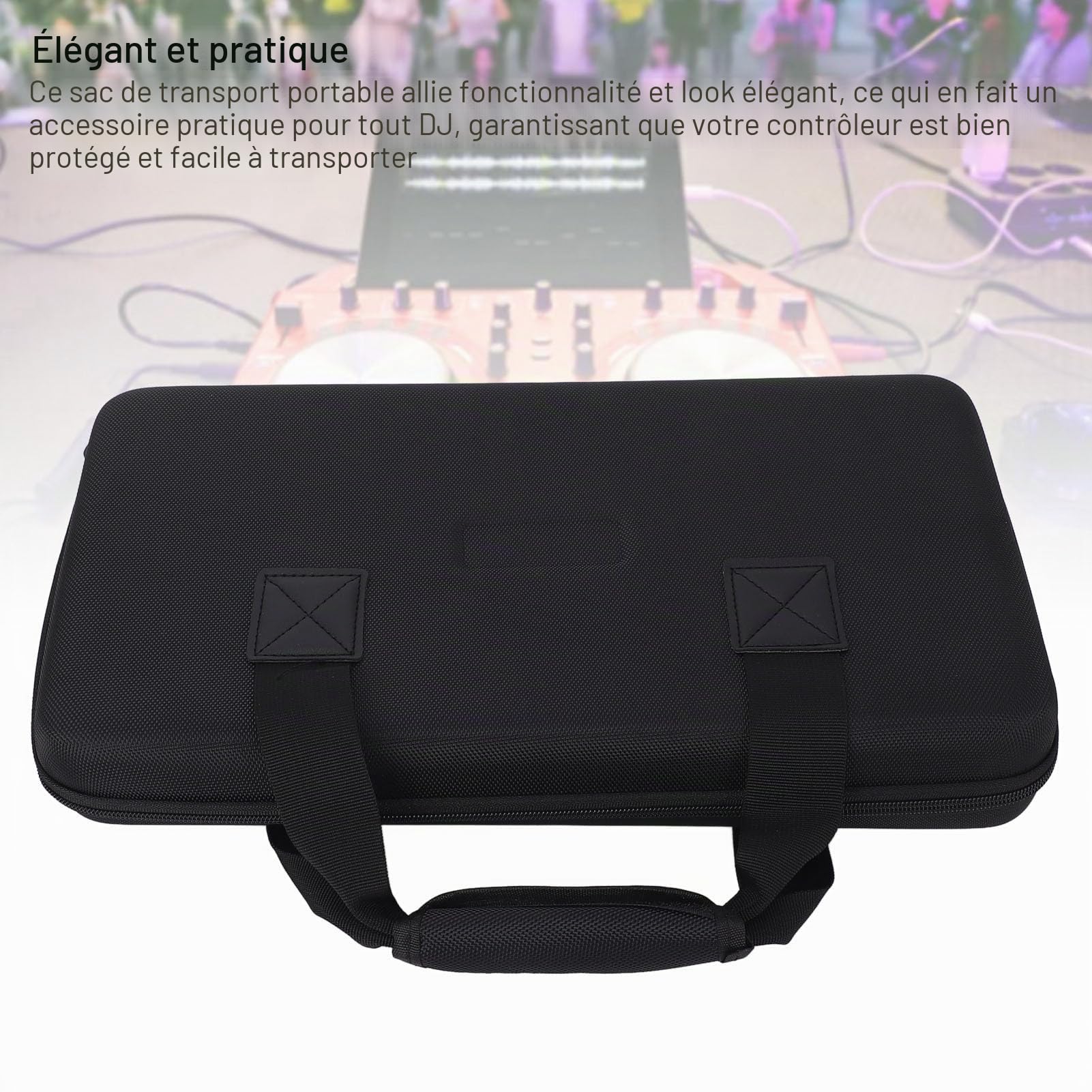 Housse de Contrôleur DJ pour DDJ FLX4 400 SB2 SB3 RB, 2 Channel DJ Controller Étui Rigide, Sac de Rangement Protective, Valise de Voyage DJ Controller Sac de Rangement pour Contrôleur DJ (Noir)