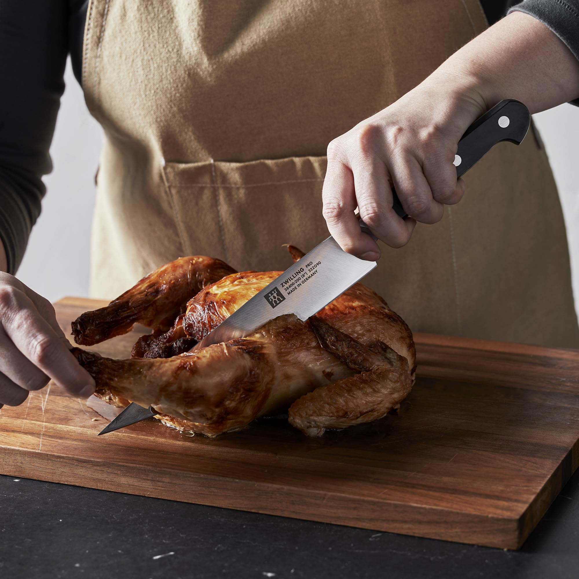 ZWILLING Pro 8-inch Razor-Sharp German Carving Knife, Made in Company-Owned German Factory with Special Formula Steel perfected for almost 300 Years, Dishwasher Safe — Amazon image 2