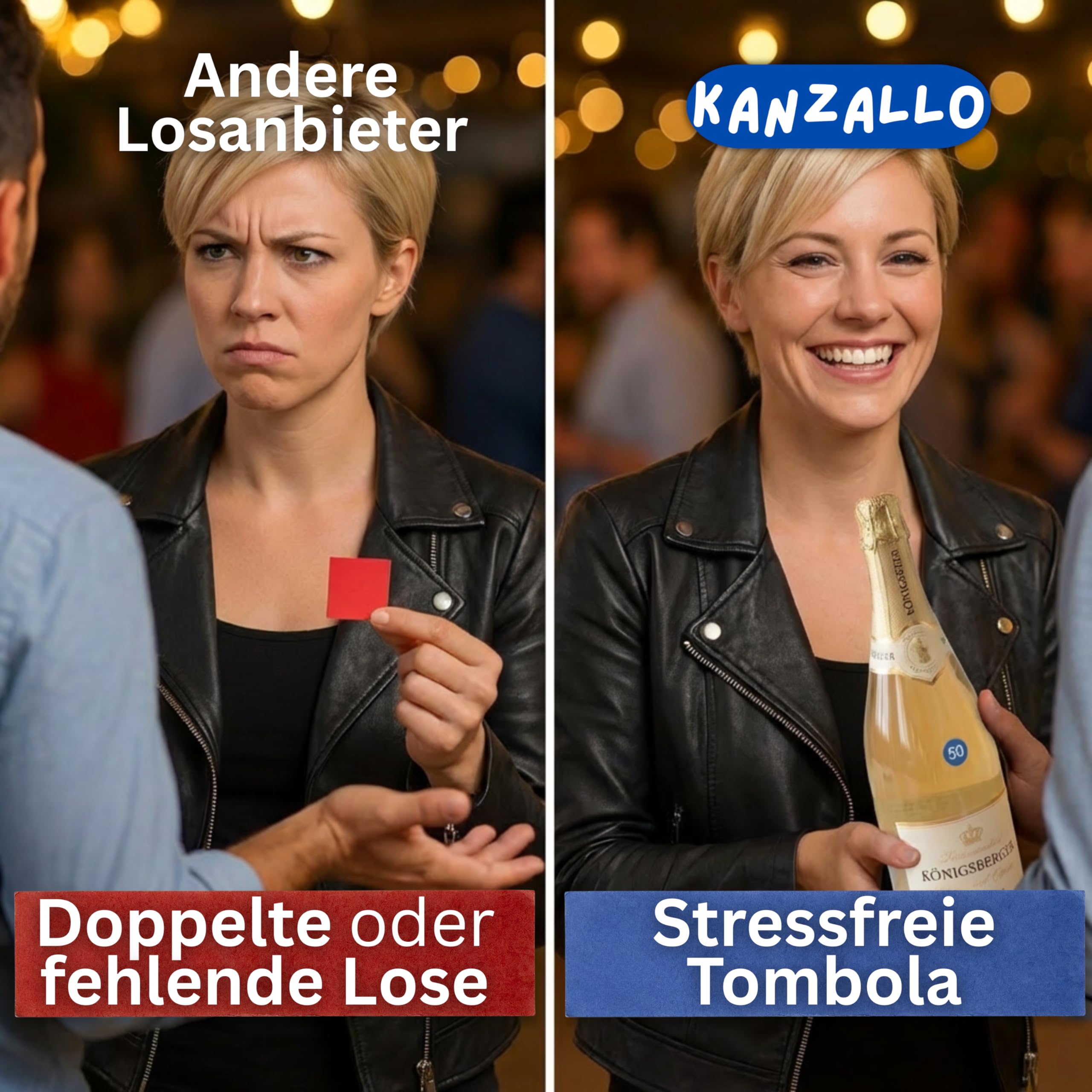 Tombola Lose Set mit Nieten 200 Gewinne 500 Nieten nummerierte Tombolalose inkl. Checkliste Sticker