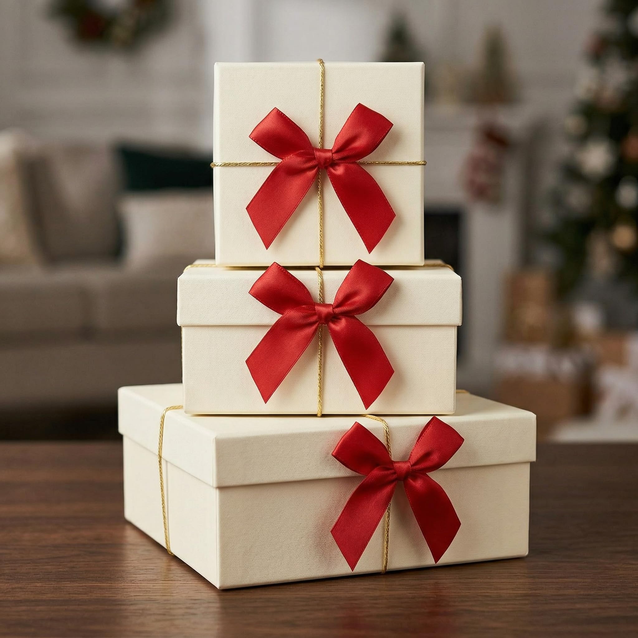 Noeuds Cadeau Rouges 60 Pièces, Petits Noeuds Décoratifs Faits Main pour Emballage Cadeau, Artisanat, Gâteaux